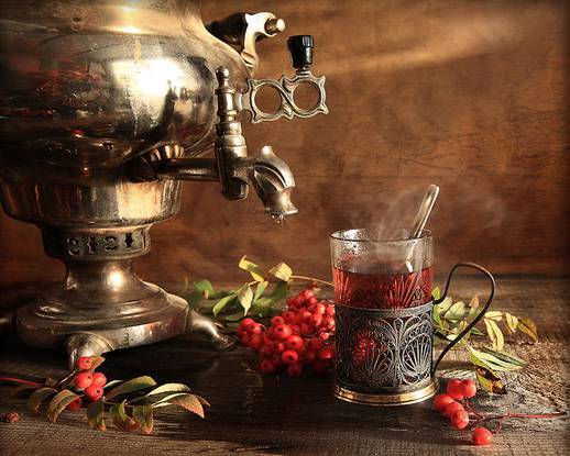 Русское чаепитие и самовар