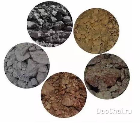 5 видов цзяньшуйской руды