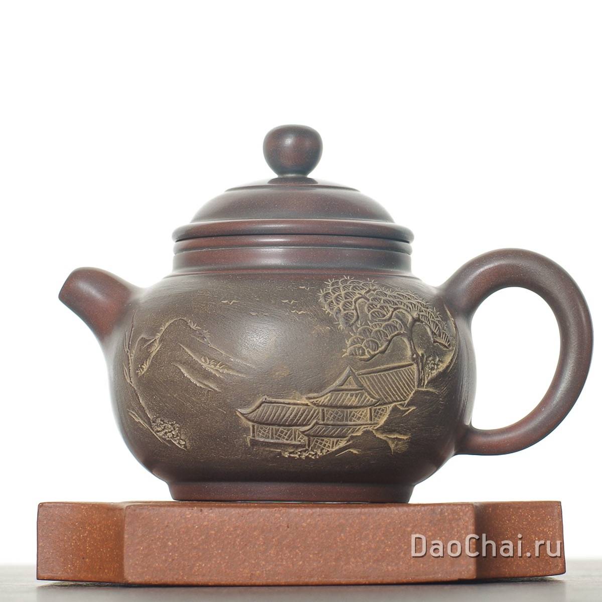 Чайник 115 мл «Пейзаж», циньчжоуская керамика (78022)-