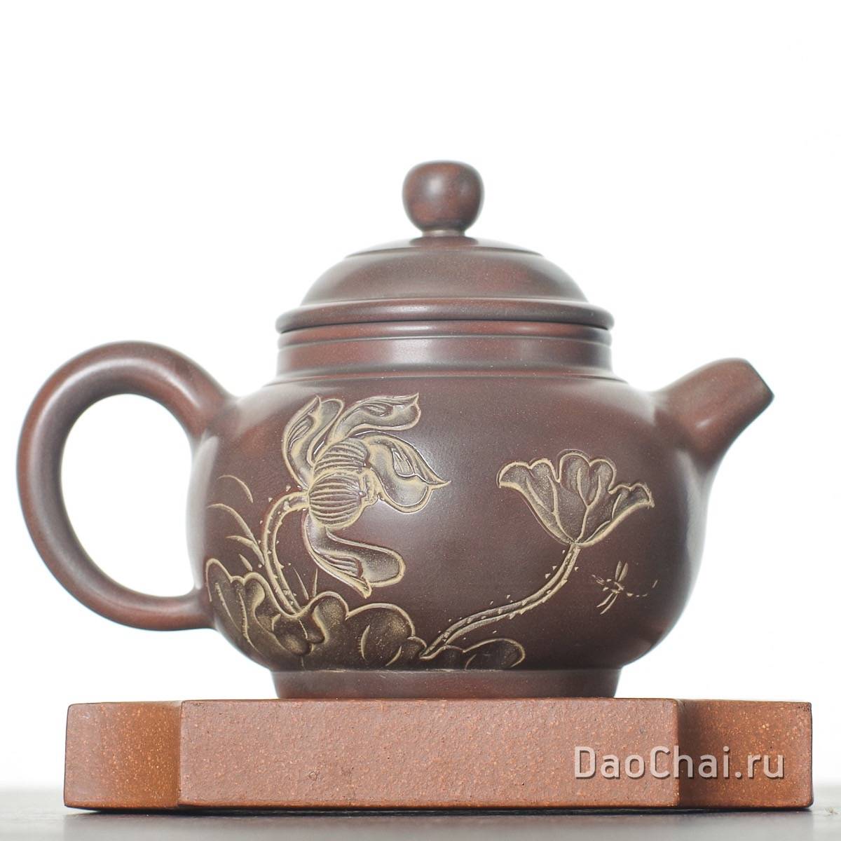 Чайник 115 мл «Лотос», циньчжоуская керамика (78030)-