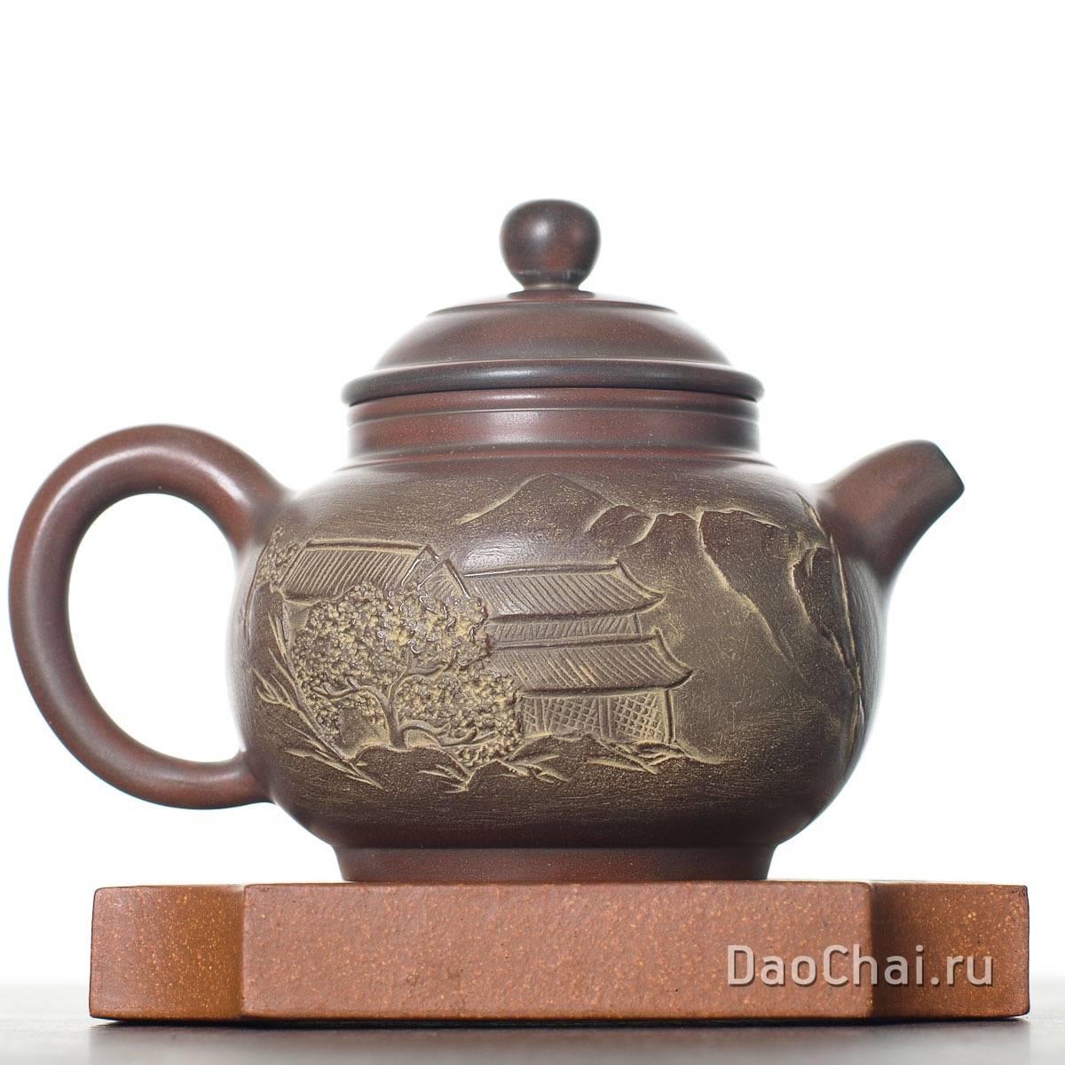 Чайник 125 мл «Пейзаж», циньчжоуская керамика (78033)-