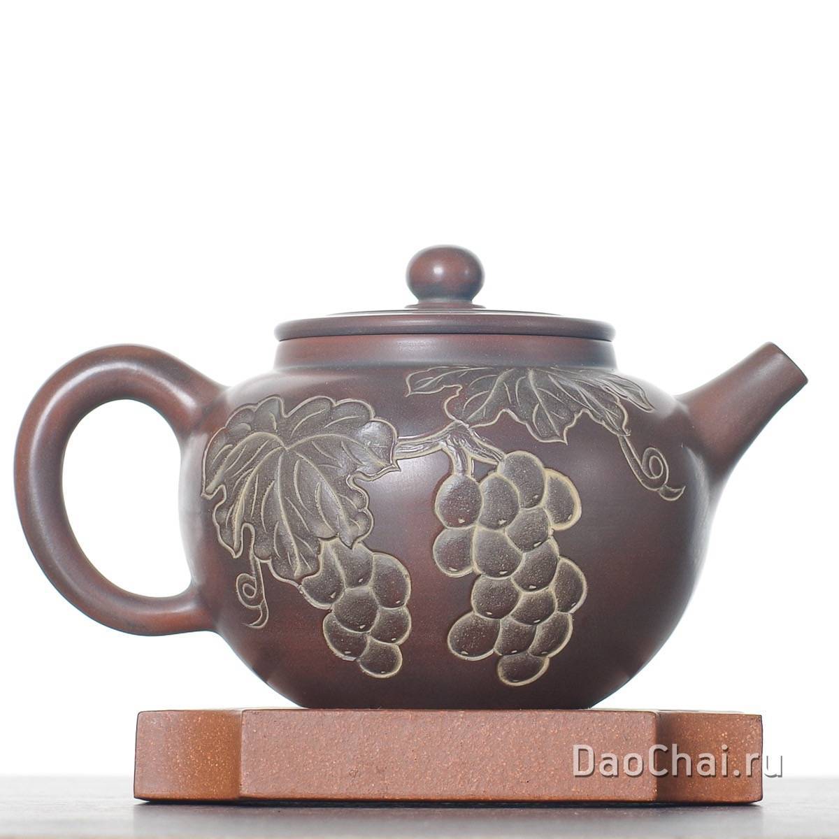Чайник 225мл "Виноградная лоза", циньчжоуская керамика (78039)-