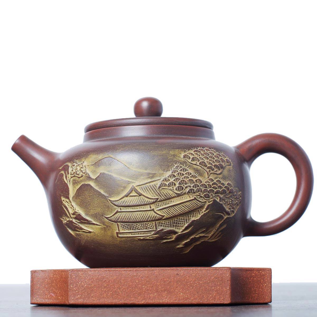 Чайник 245 мл «Пейзаж», циньчжоуская керамика (78014)-