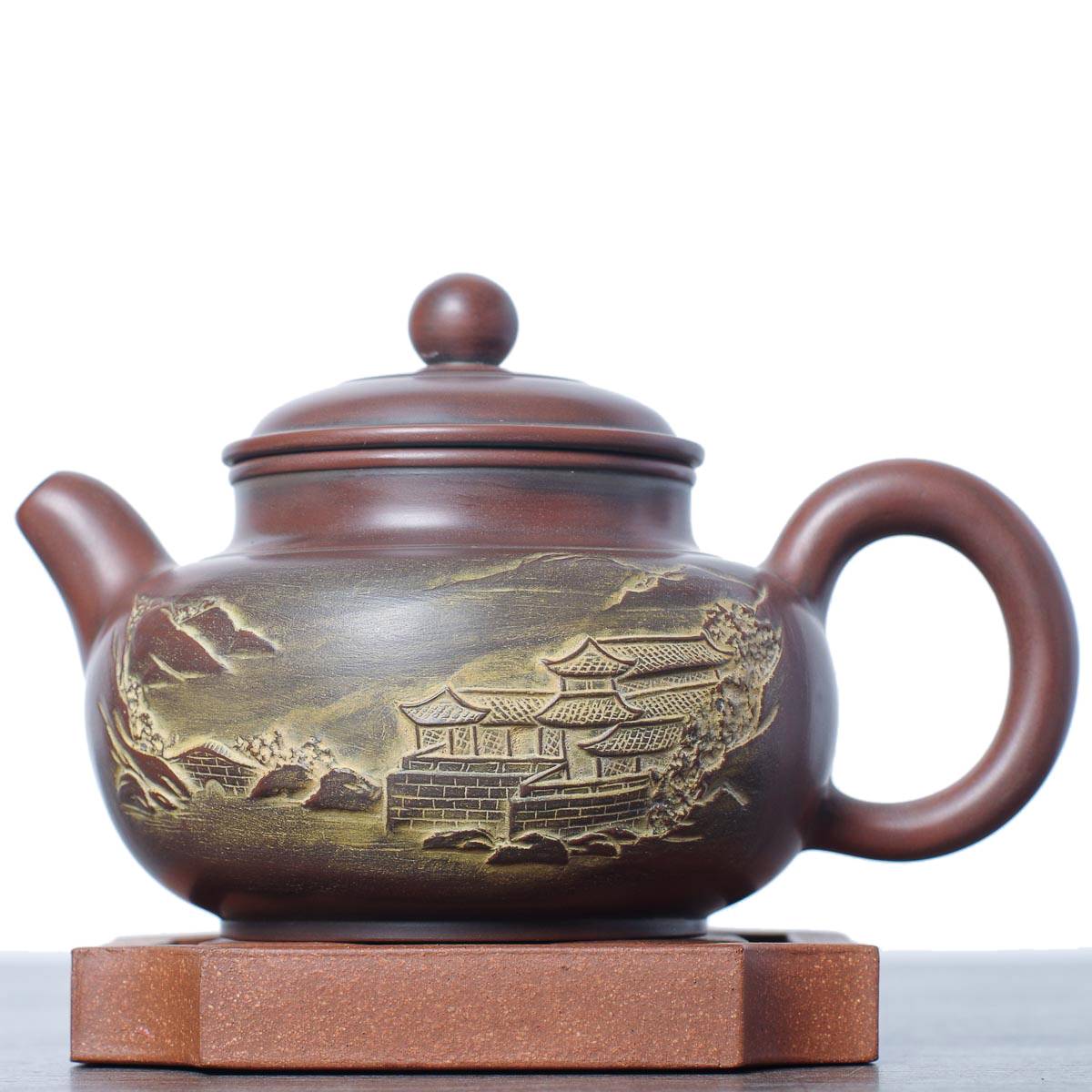 Чайник 245 мл «Пейзаж», циньчжоуская керамика (78015)-