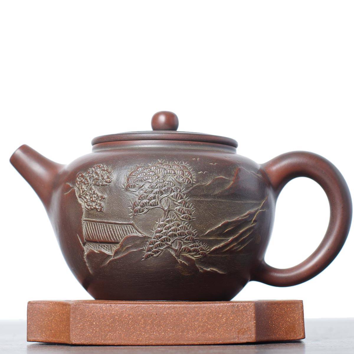 Чайник 190 мл «Пейзаж», циньчжоуская керамика (78018)-