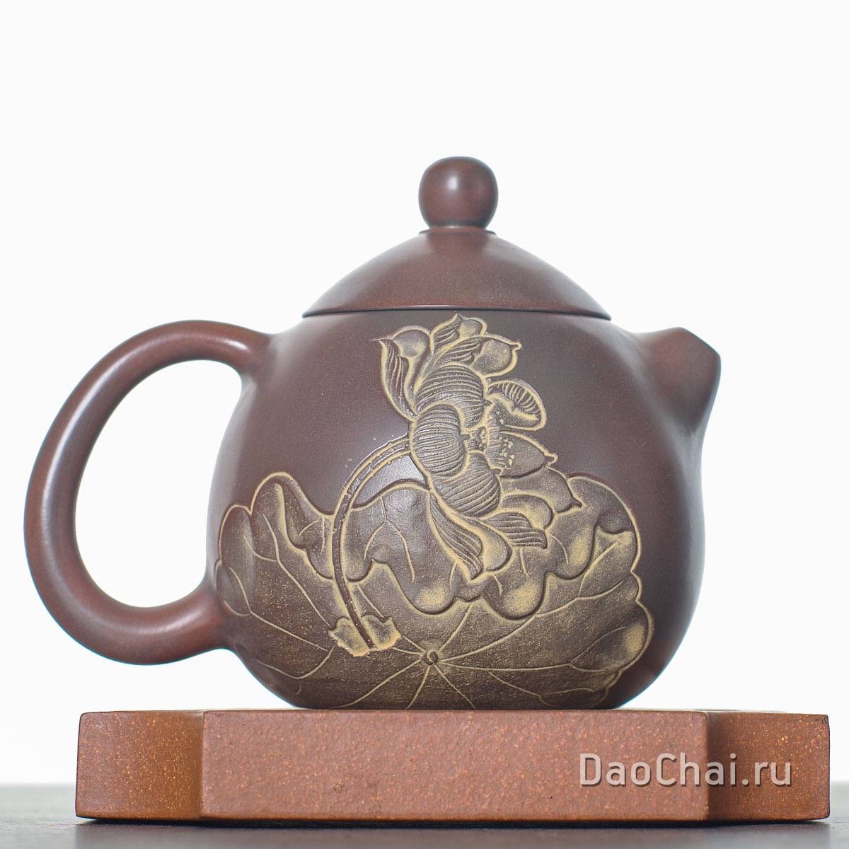 Чайник 125 мл «Цветущий лотос», циньчжоуская керамика (78036)-
