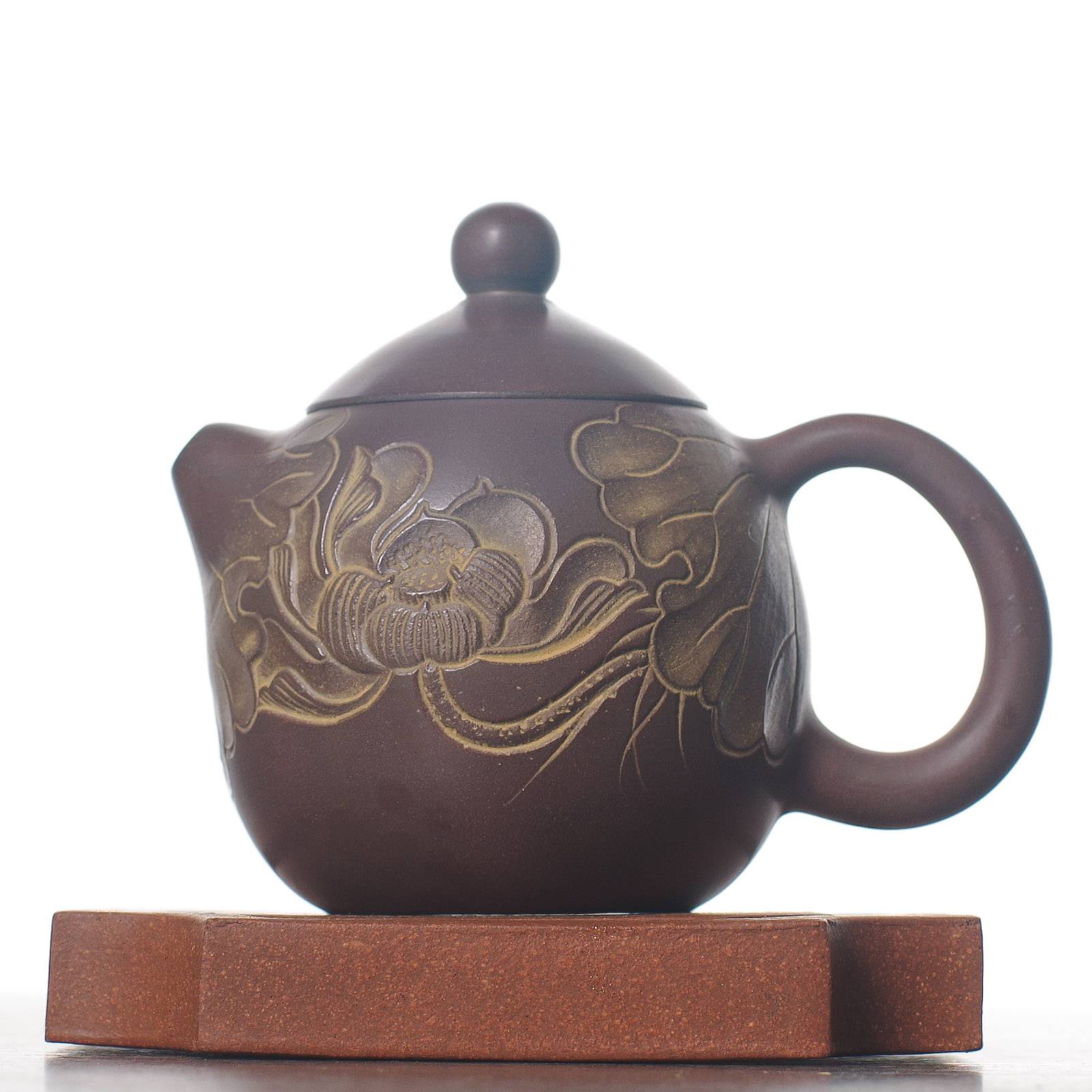 Чайник 120мл "Лотос", циньчжоуская керамика (78134)-