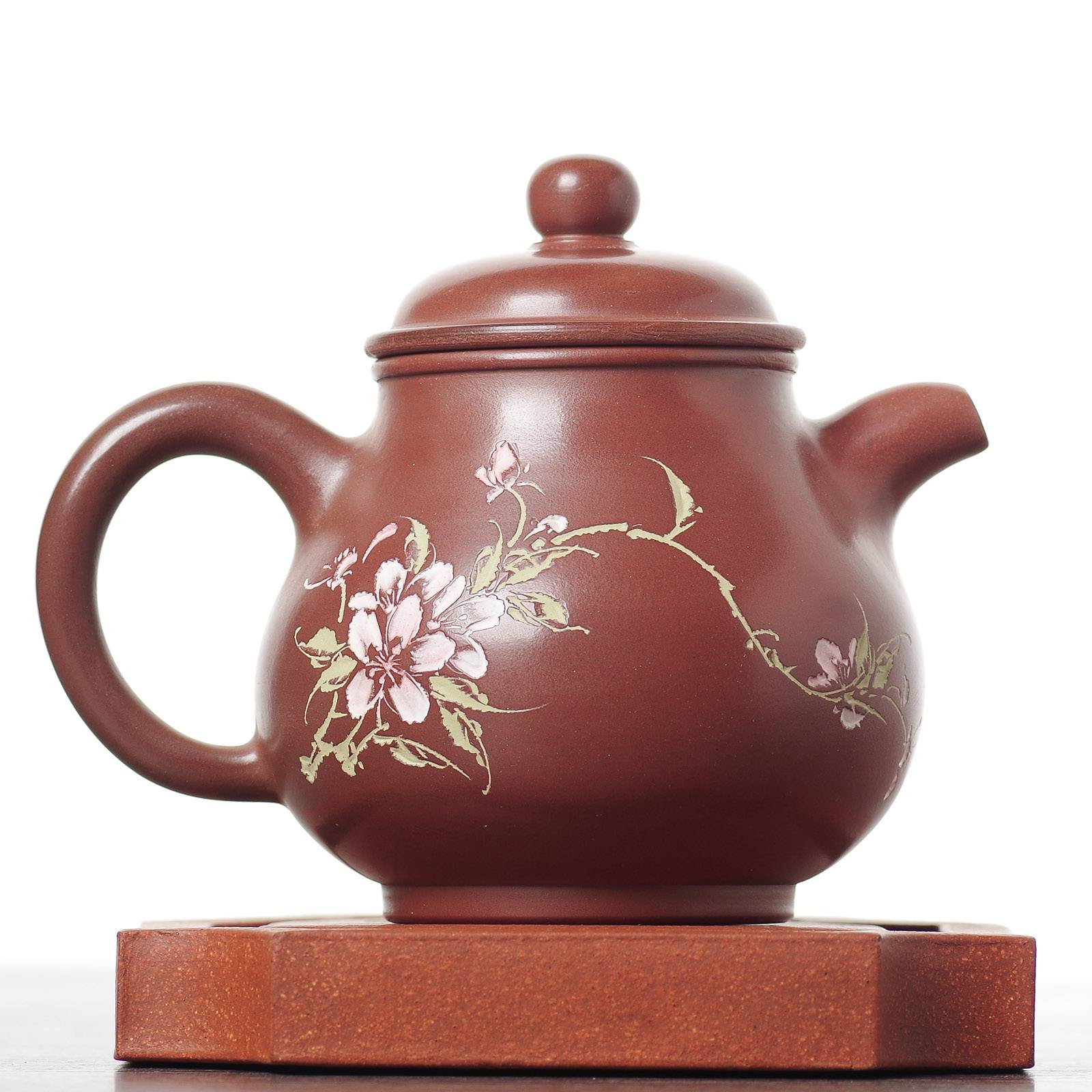 Чайник 155мл "Цветы", циньчжоуская керамика (78154)-