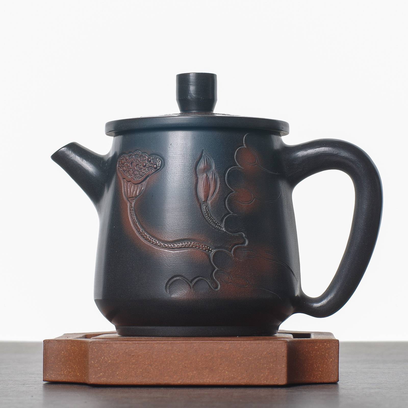 Чайник 190 мл "Лотос", цзяньшуйская керамика (76894)-