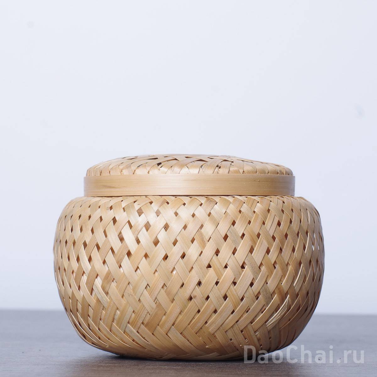 Чайница 300мл, бамбук,  ручная работа (87183)-