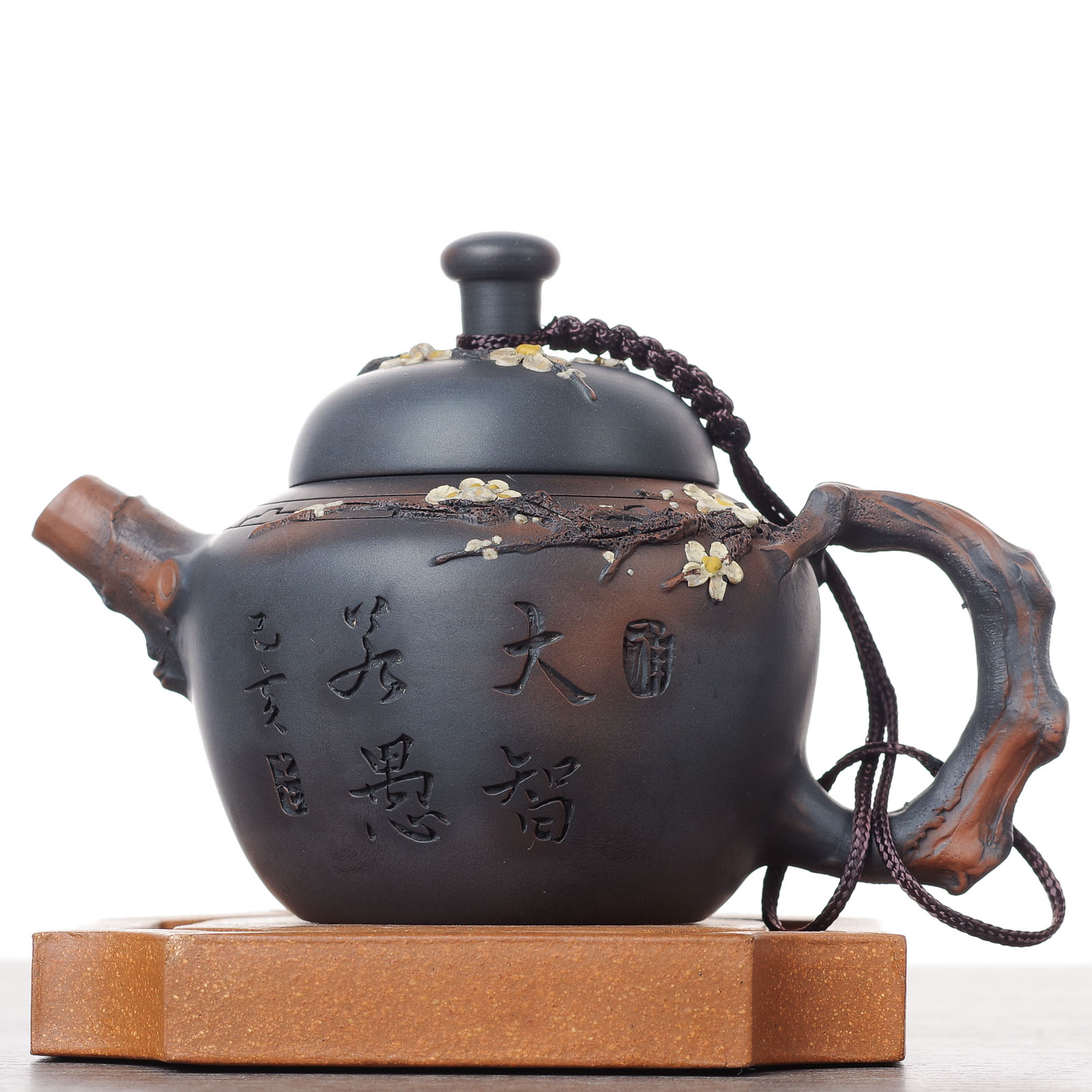 Чайник 140мл "Цветы сливы", цзяньшуйская керамика (790228)-