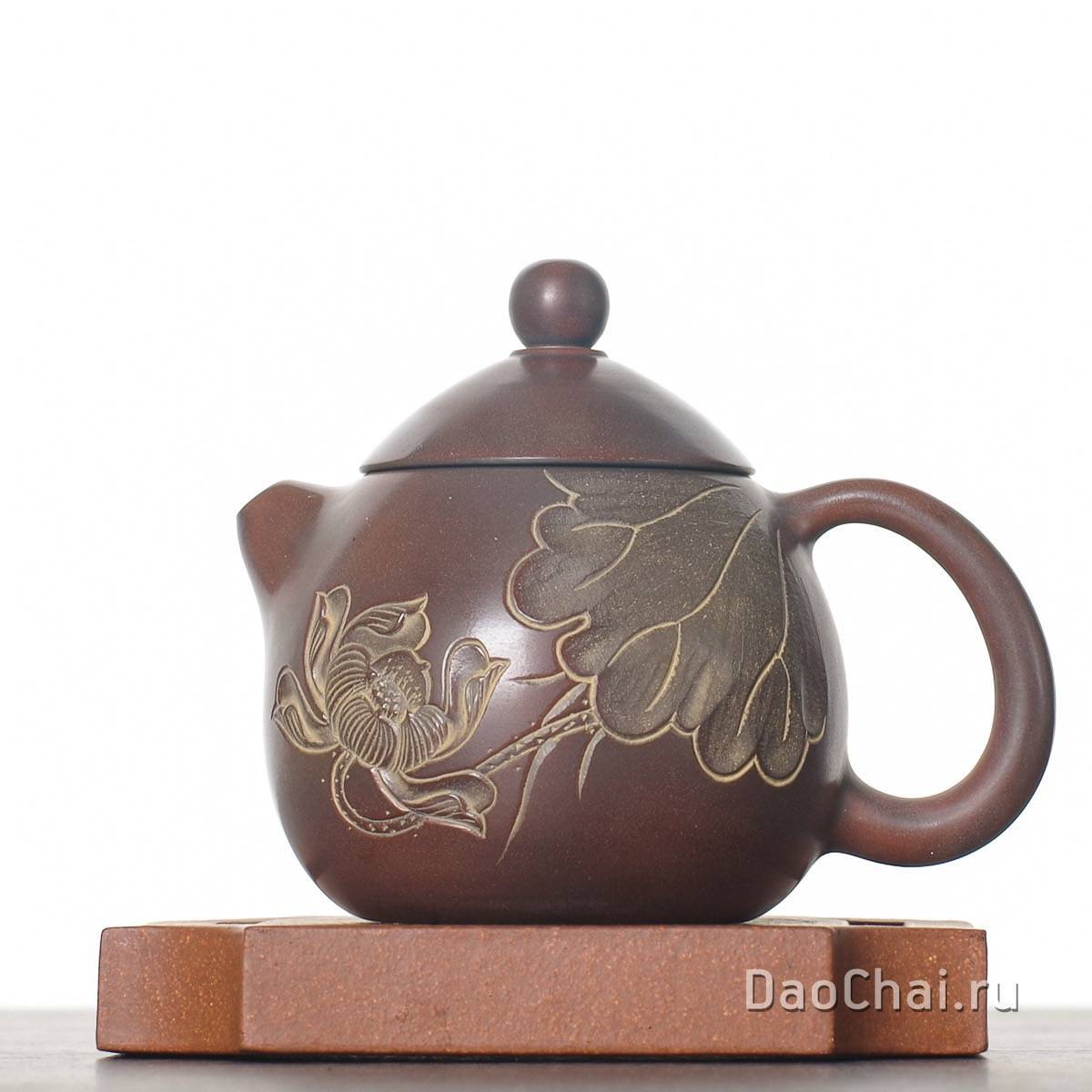 Чайник 110 мл «Лотос», циньчжоуская керамика (78027)-