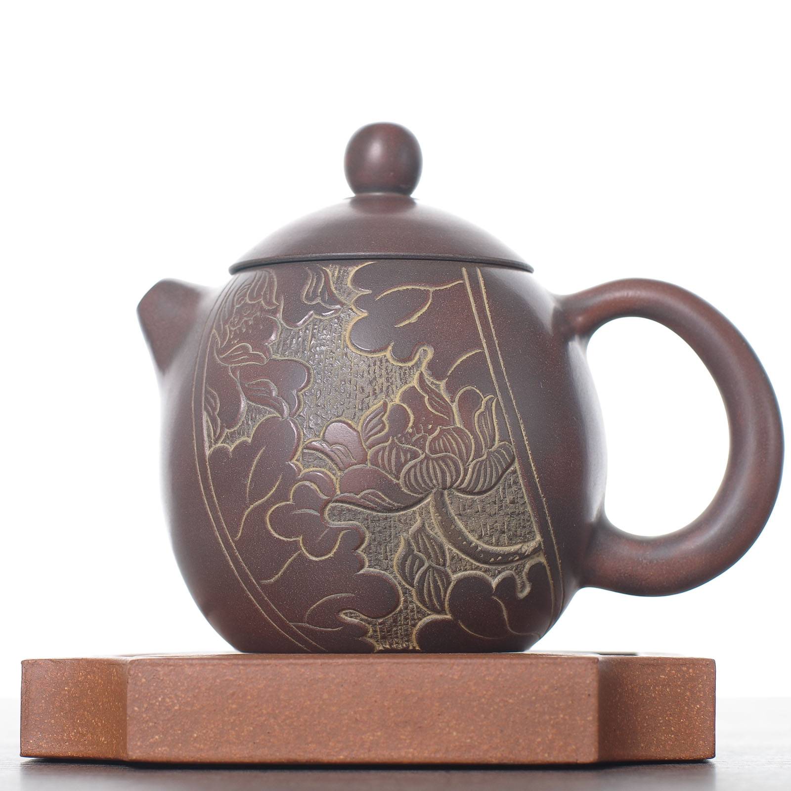 Чайник 135мл "Цветы лотоса", циньчжоуская керамика (78111)-