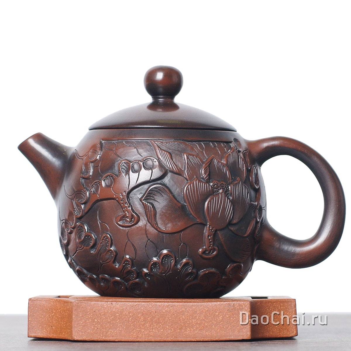 Чайник 210мл "Лотосовый пруд", цзяньшуйская керамика (76377)-