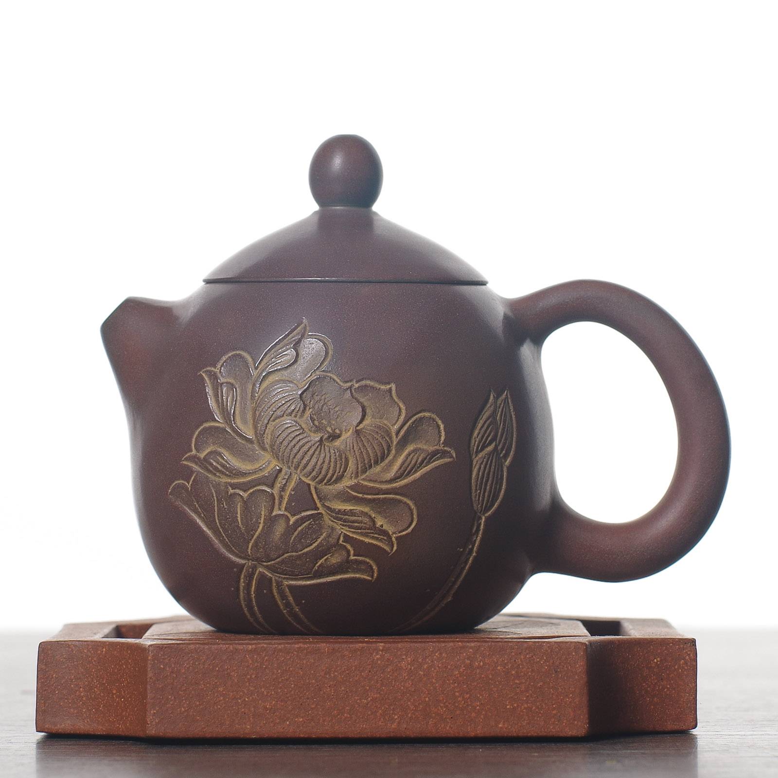 Чайник 120мл "Лотос", циньчжоуская керамика (78137)-
