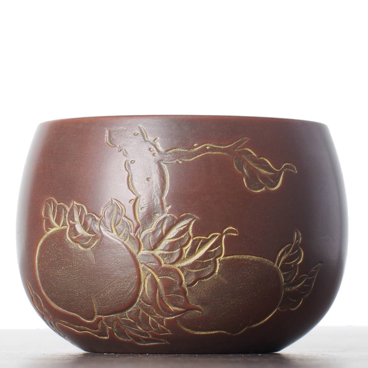 Пиала 100мл «Ветвь с персиками», циньчжоуская керамика (52049)-