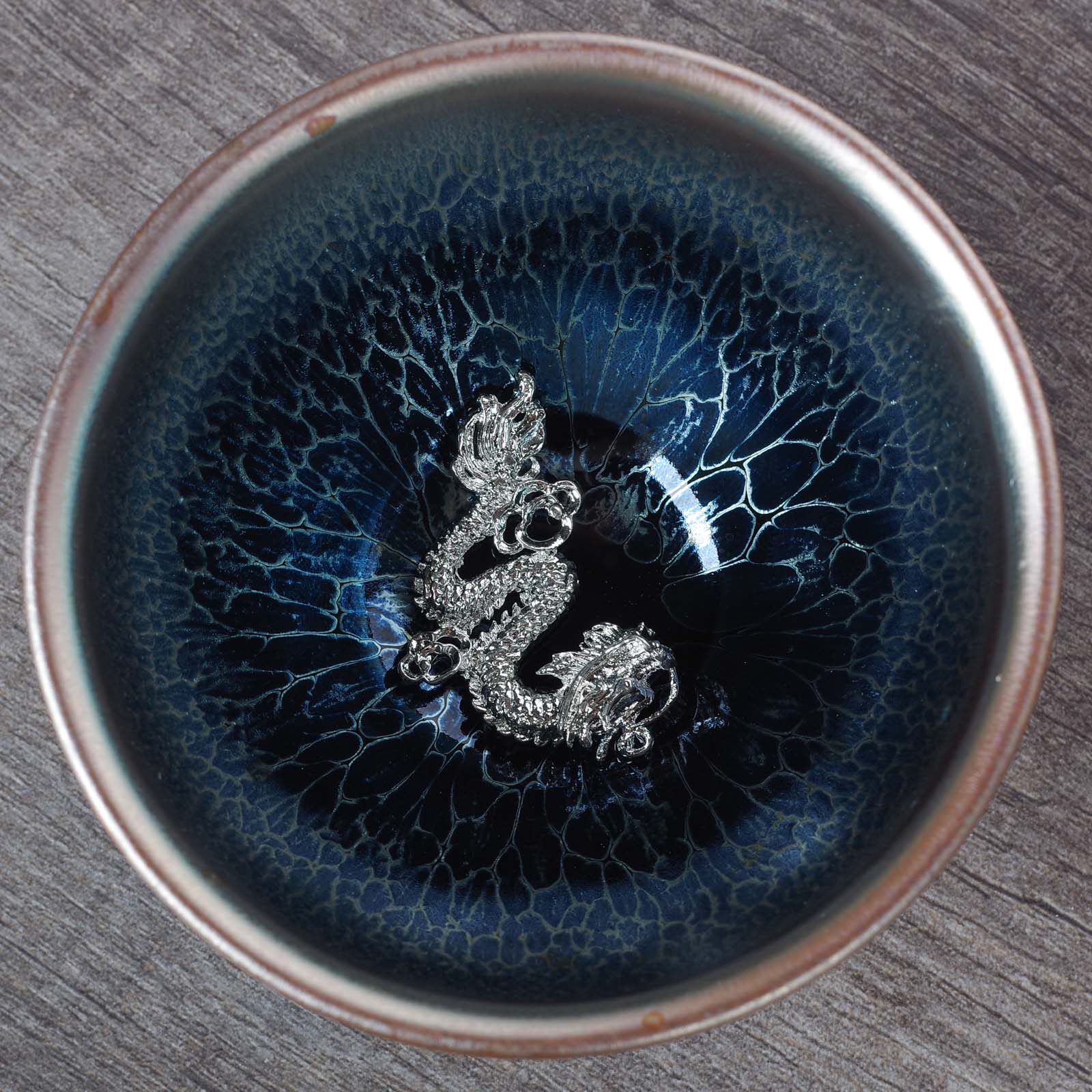Пиала 110мл "Дракон", Цзяньчжань, серебро (52852)-