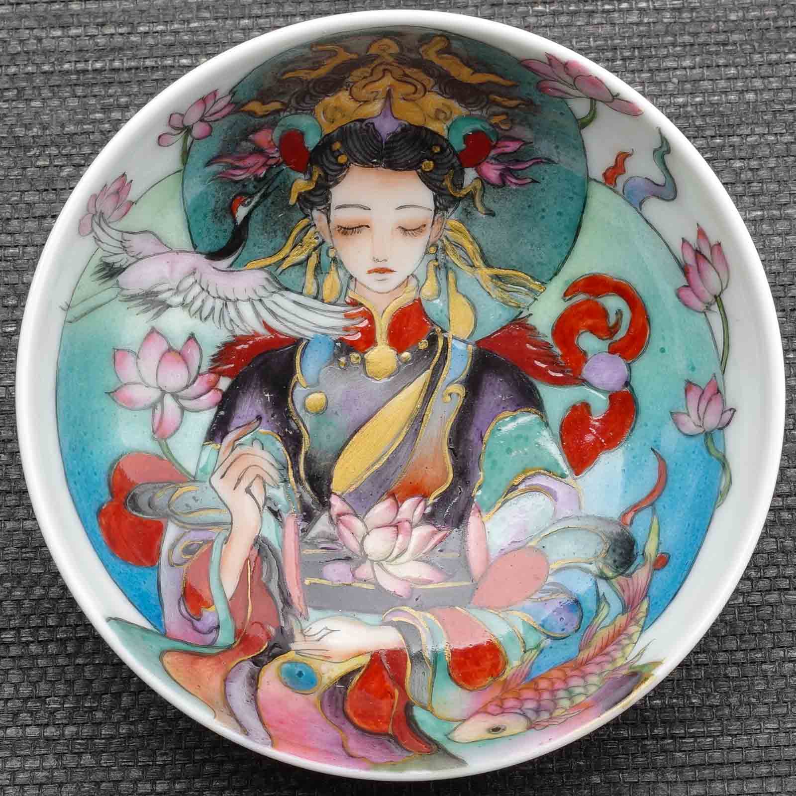 Пиала 140мл "Хуадань", фарфор из Цзиндечжень (404478)-