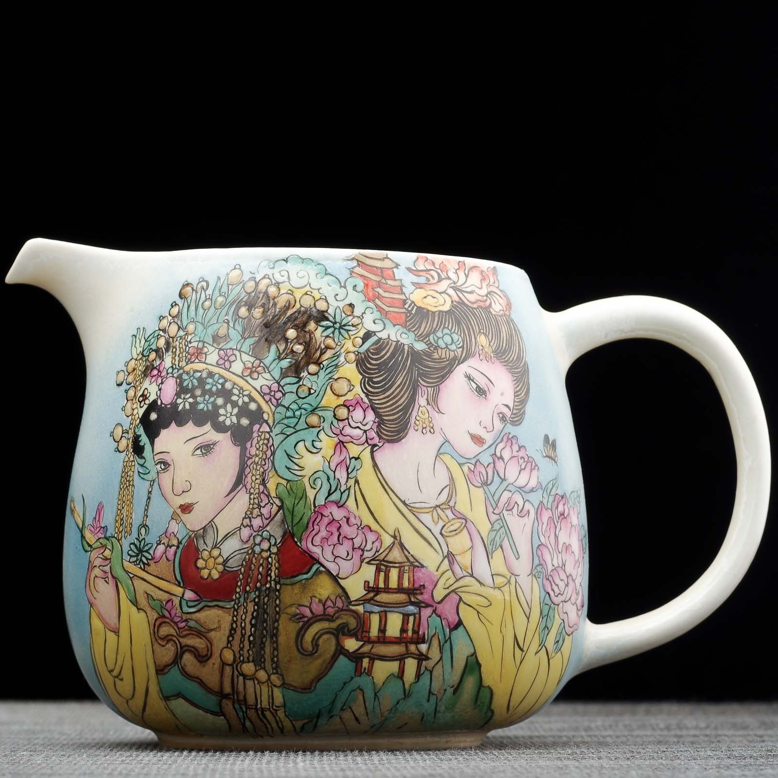 Чахай 300мл "Красавицы", фарфор из Цзиндечжень (404671)-