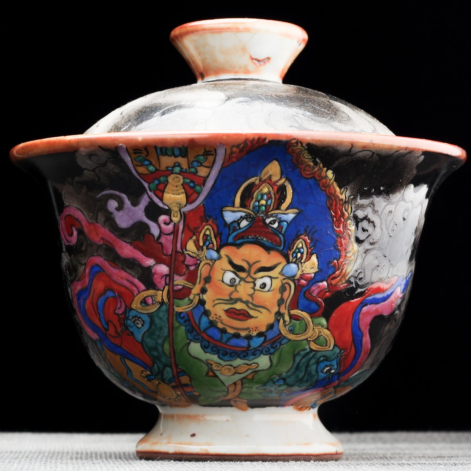 Гайвань 265мл "Желтый Цайшэн", керамика из Цзиндэчжэнь (404675)-