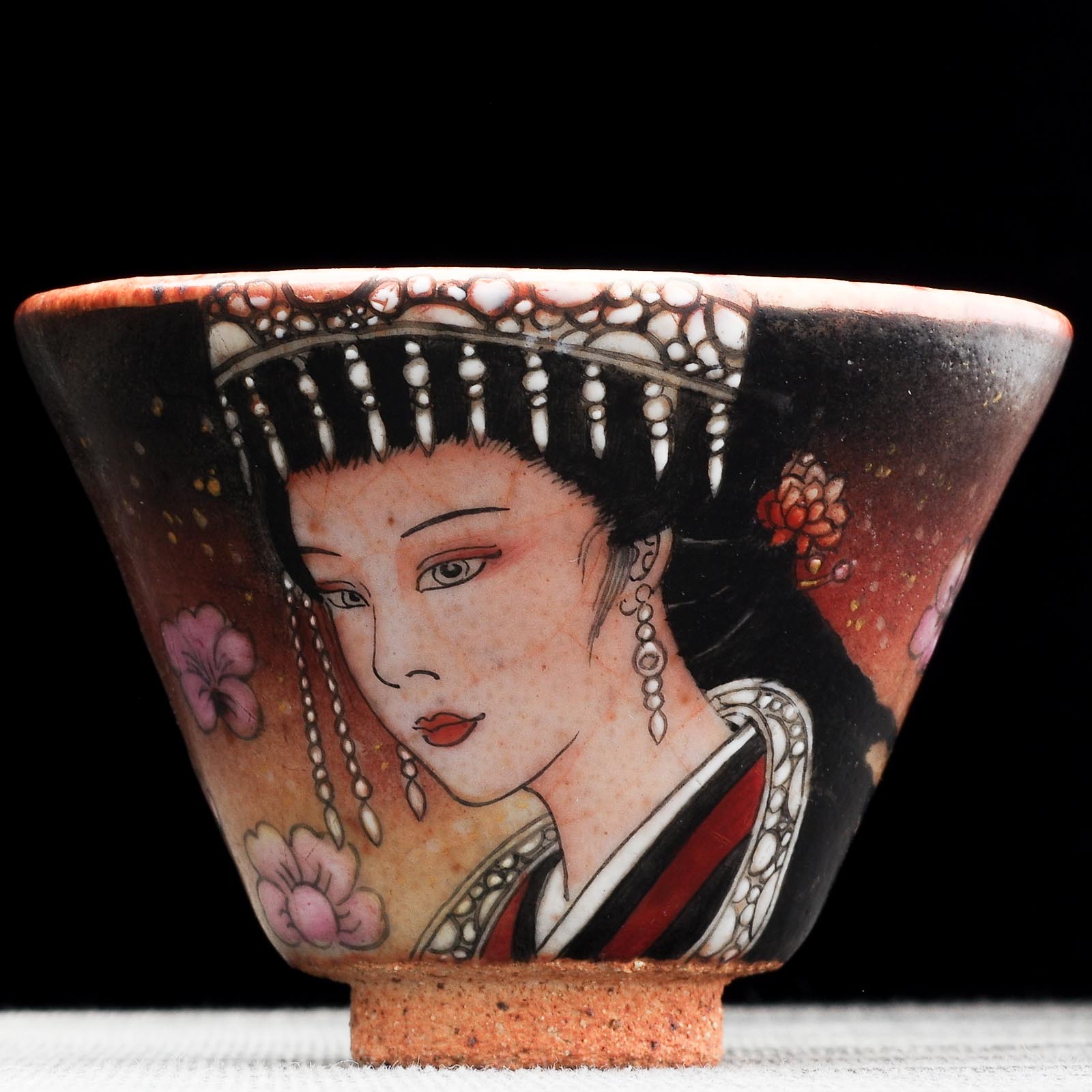 Пиала 140мл "Девушка из Мяоцзяна", керамика из Цзиндечжень (404676)-