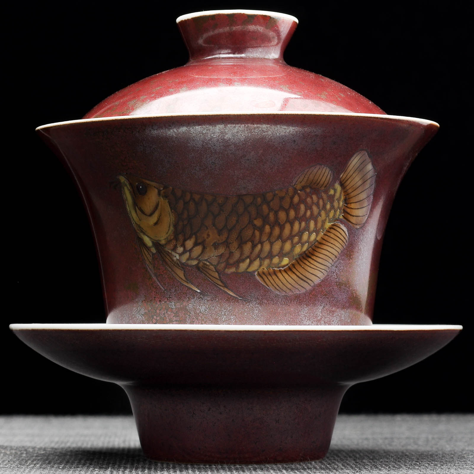 Гайвань 140мл "Рыба", фарфор из Цзиндечжень (404706)-