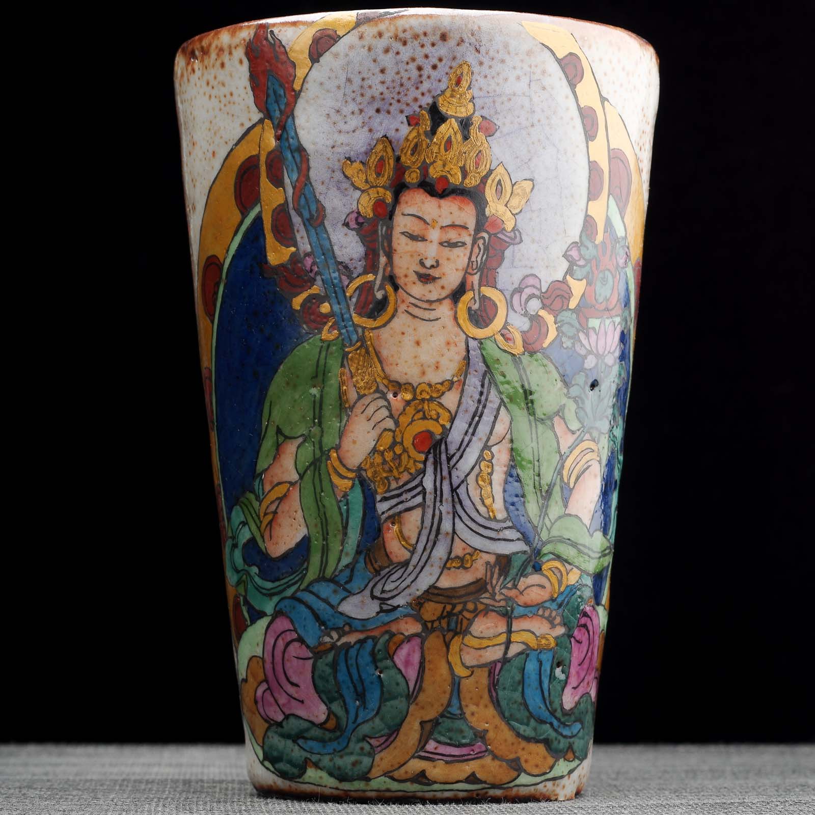 Стакан 500мл "Бодхисаттва Манджушри", керамика из Цзиндечжень (404724)-