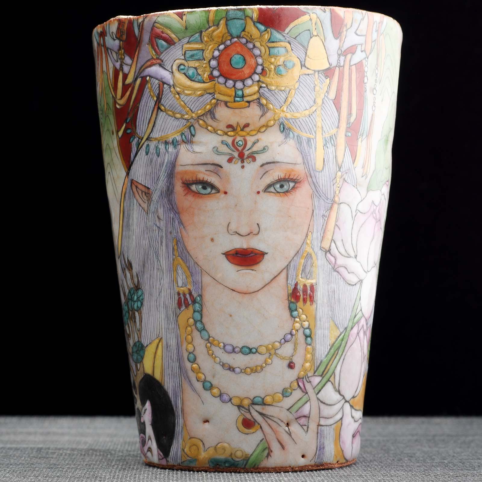 Стакан 520мл "Красавица", керамика из Цзиндечжень (404726)-