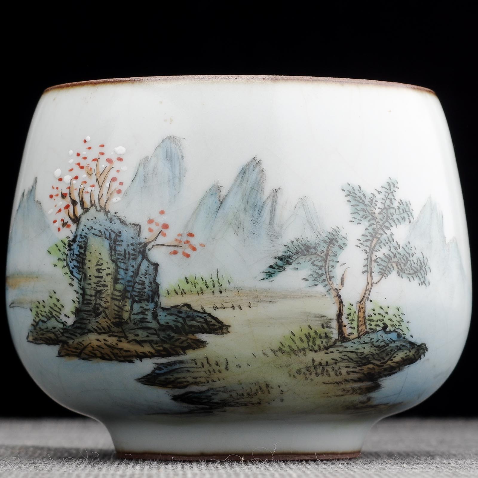 Пиала 140мл "Пейзаж", жуяо, керамика из Цзиндечжень (404731)-