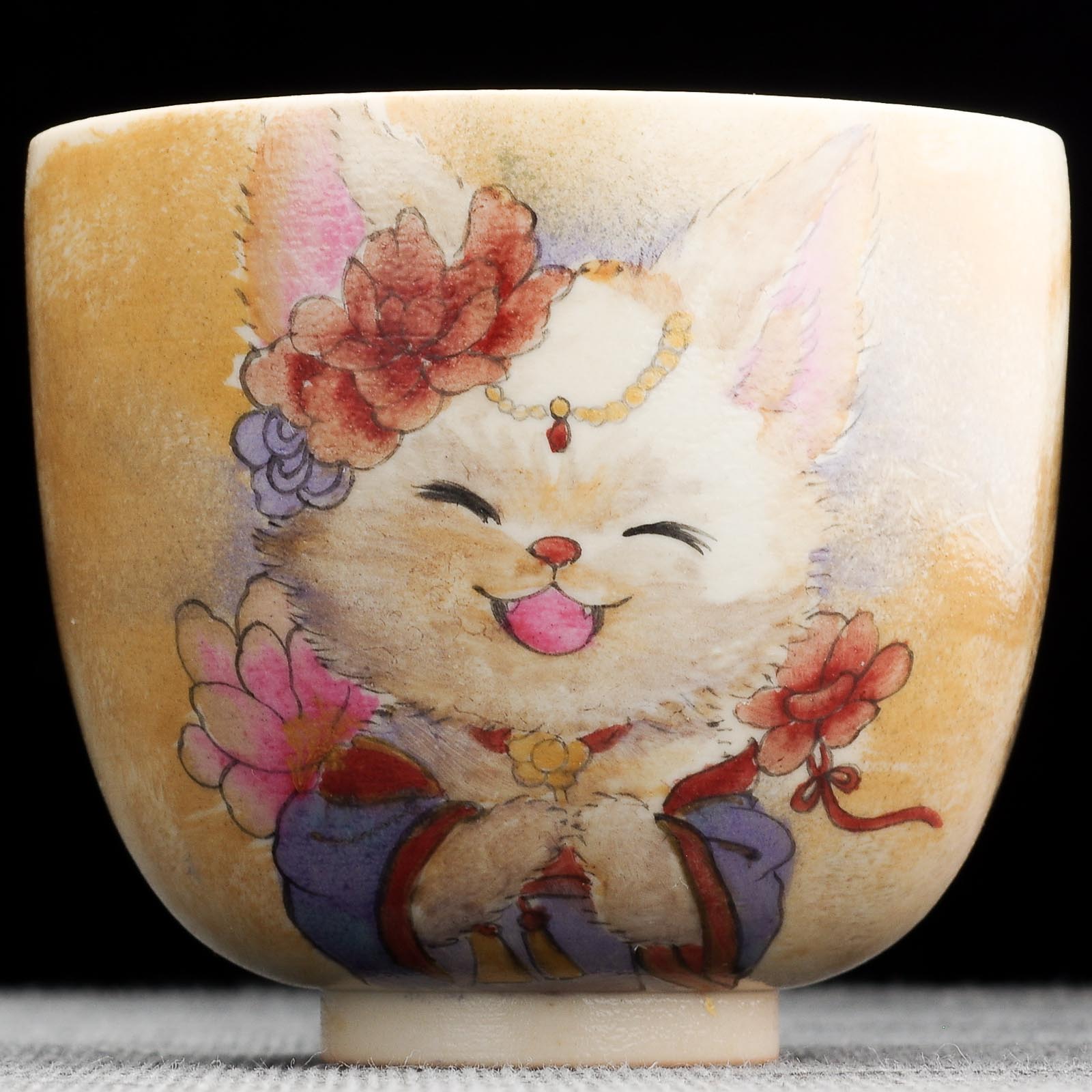 Пиала 135мл "Лисичка", керамика из Цзиндечжень (404771)-