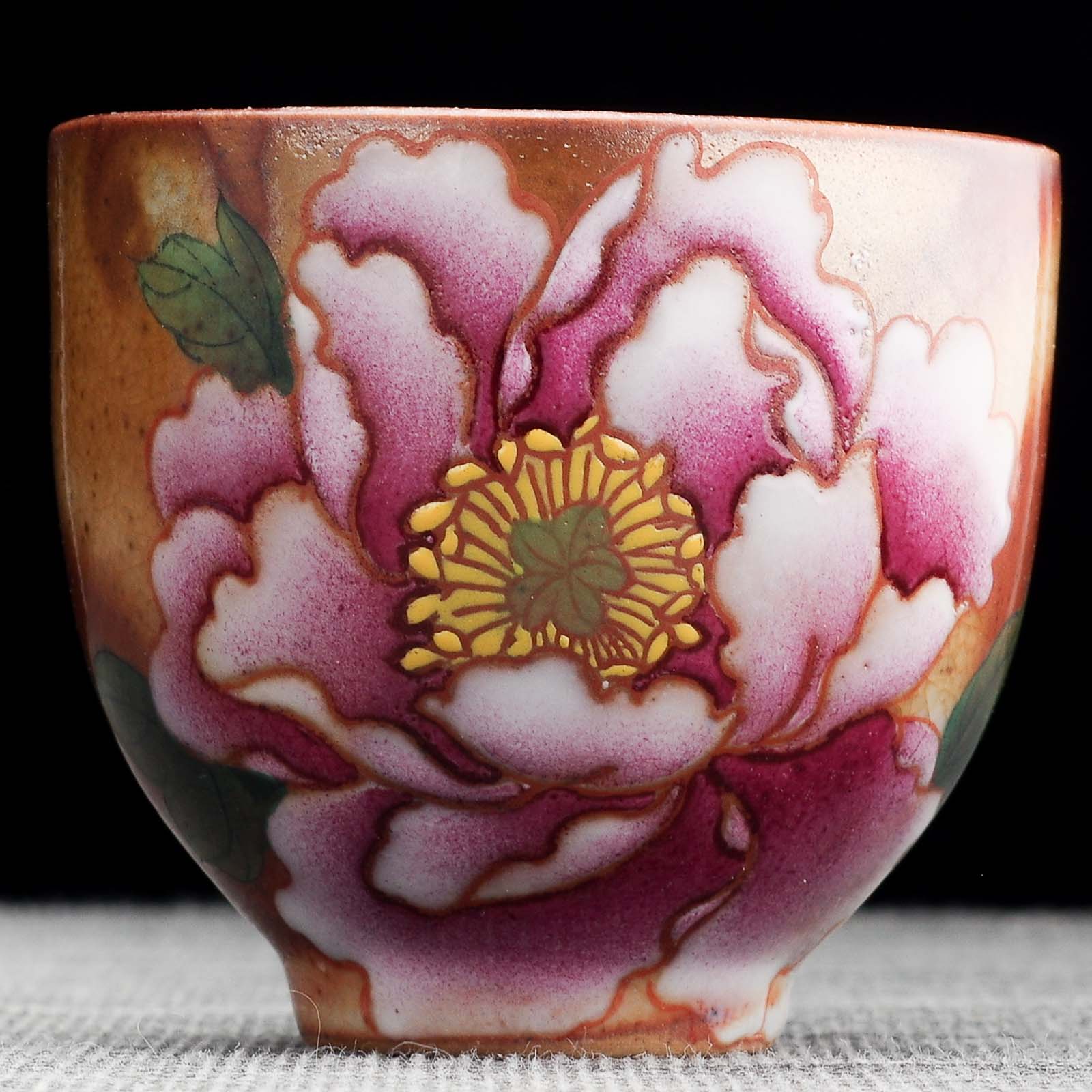 Пиала 65мл "Пион", керамика из Цзиндечжень (404780)-