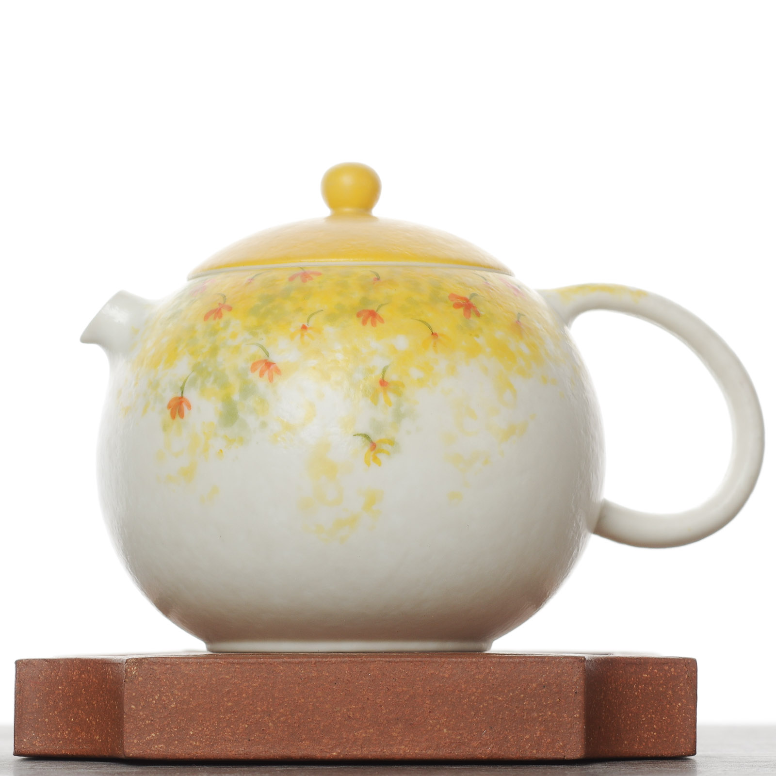 Чайник 165мл "Цветы", фарфор, ручная роспись (77458)-