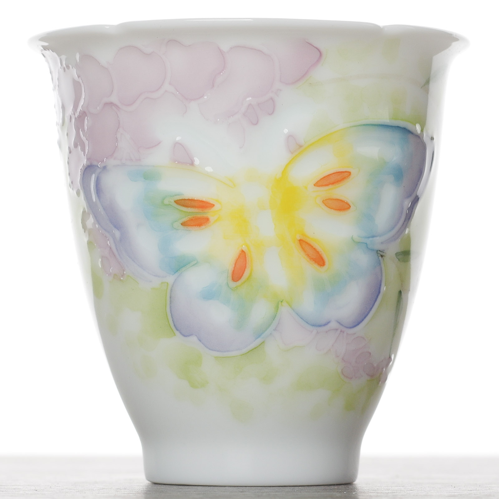 Пиала 75мл "Бабочка", перегородчатая роспись, фарфор (54826)-