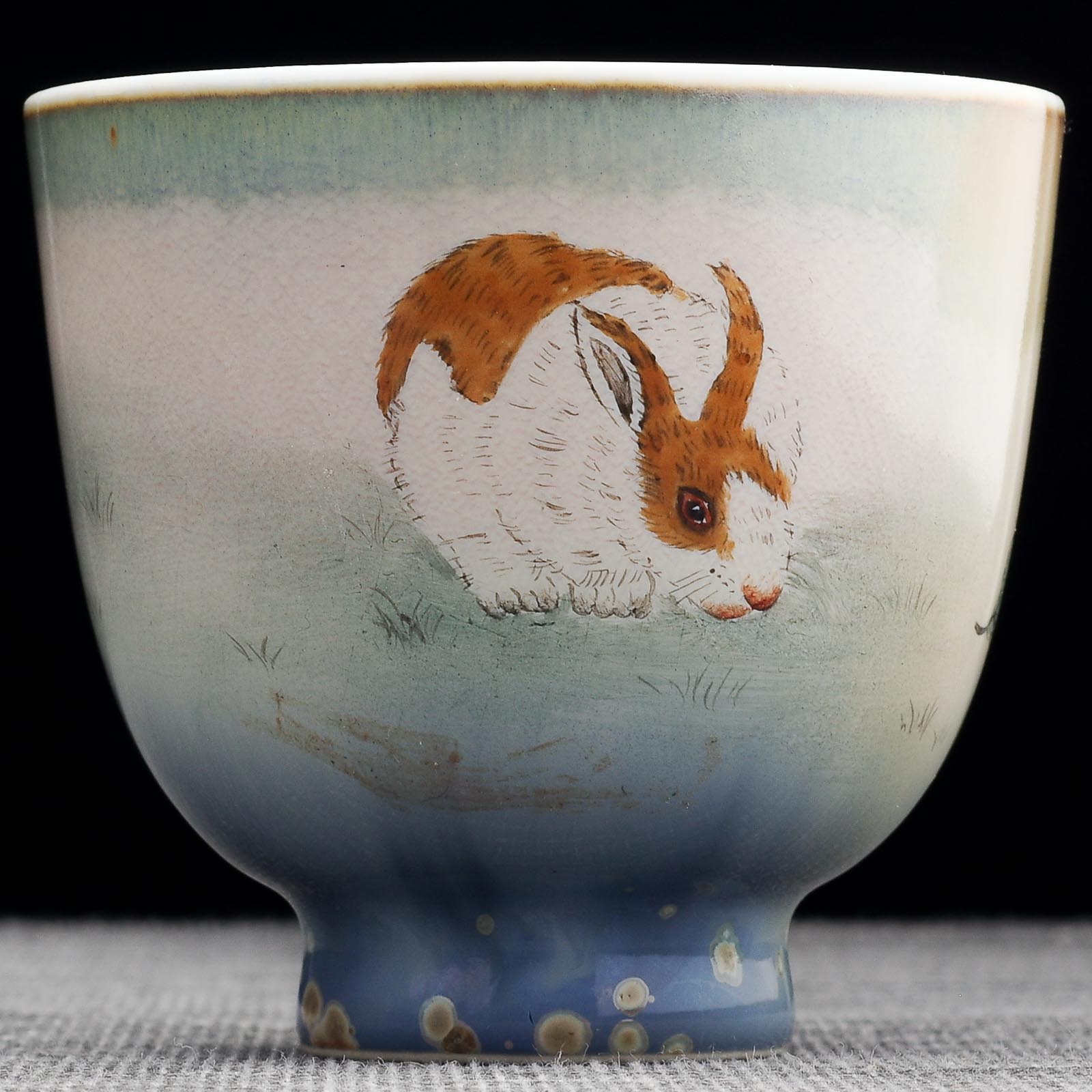 Пиала 90мл "Кролик", фарфор из Цзиндечжень (404792)-