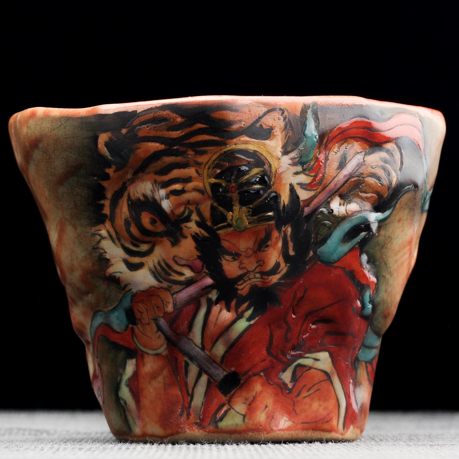 Пиала 105мл "Чжун Куй - борец с духами", керамика из Цзиндечжень (404796)-