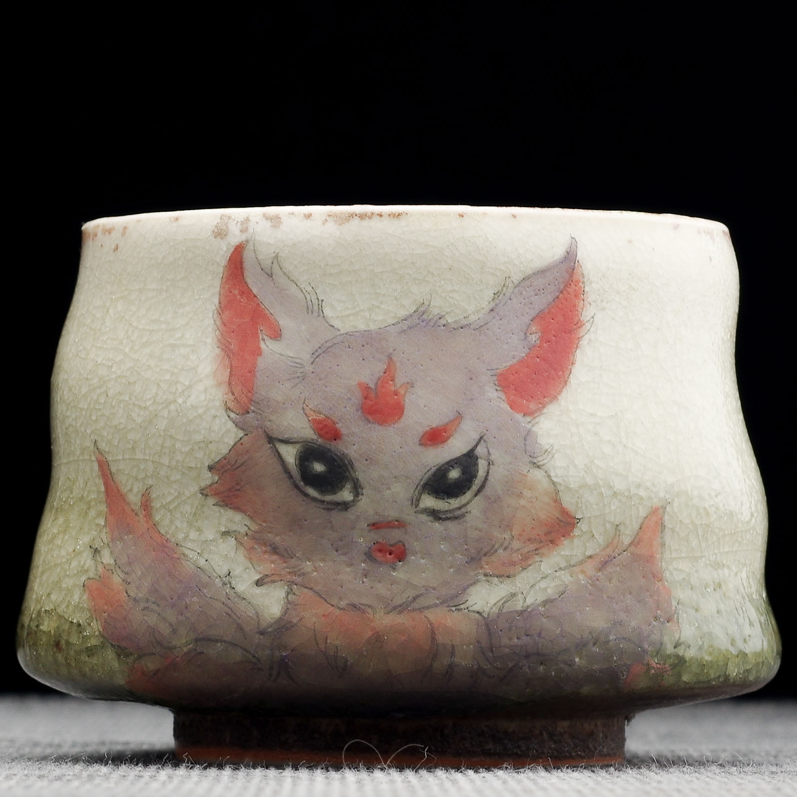 Пиала 80мл "Лисичка", керамика из Цзиндечжень (404797)-