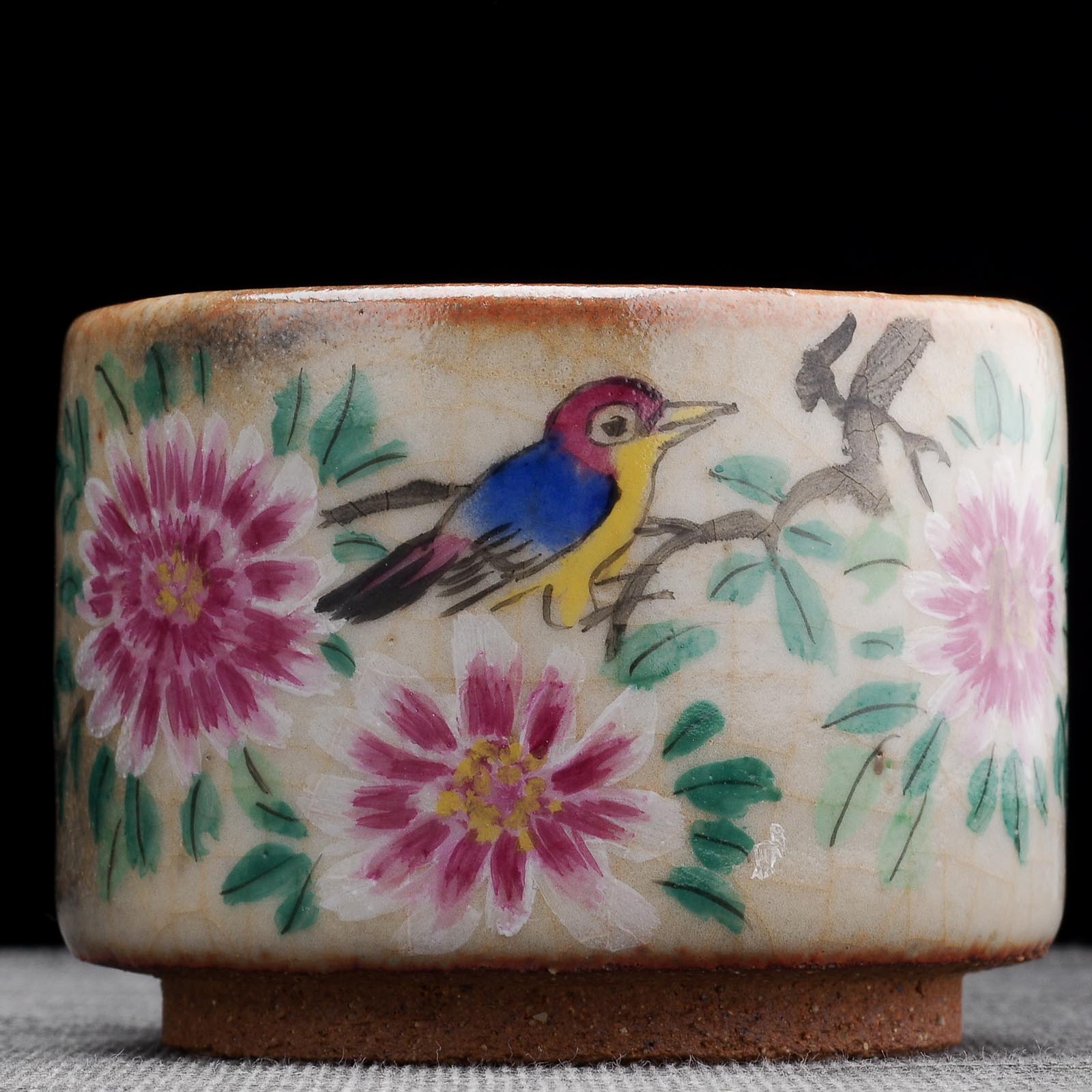 Пиала 165мл "Цветы", керамика из Цзиндечжень (404802)-