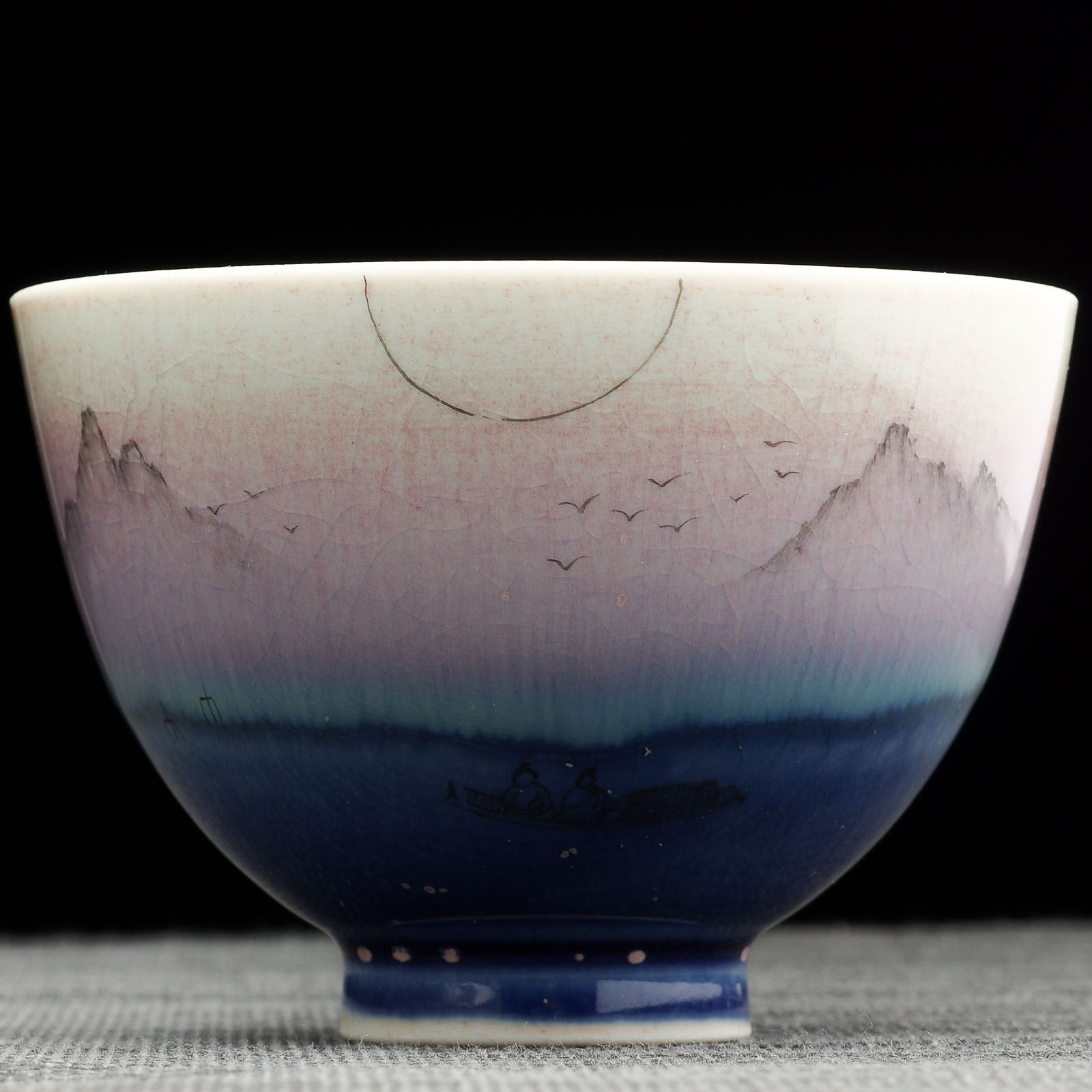 Пиала 125мл "Джонка", фарфор из Цзиндечжень (404823)-