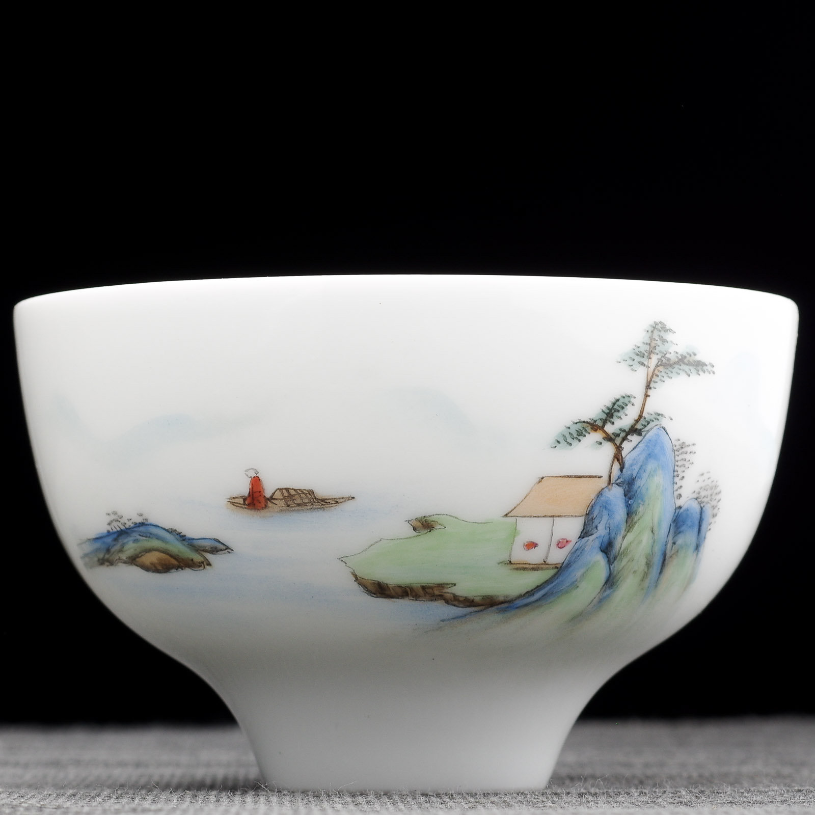 Пиала 130мл "Джонка", фарфор из Цзиндечжень (404827)-