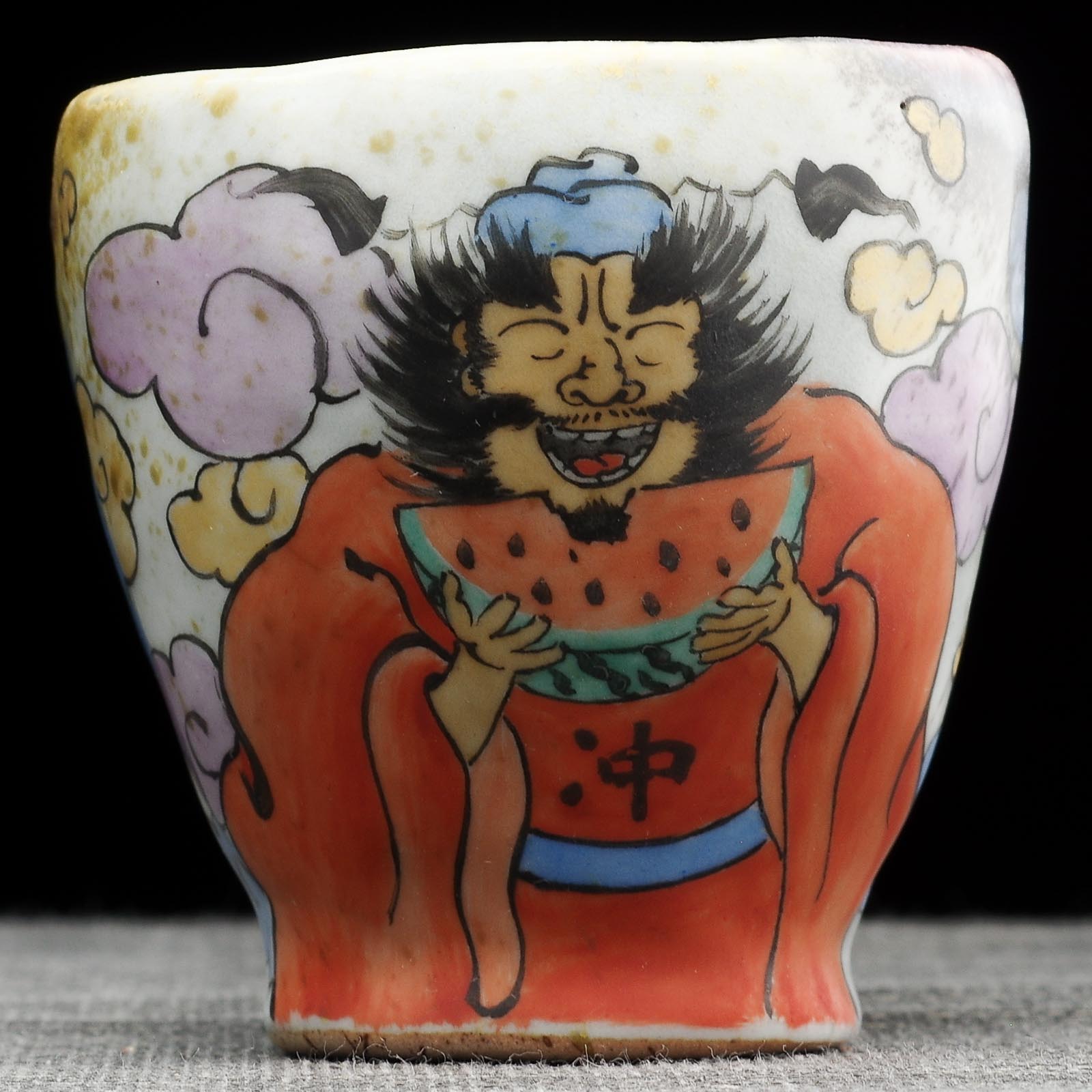 Пиала 70мл "Чжун Куй с арбузиком", керамика из Цзиндечжень, Цзе Чжицзюнь (404861)-