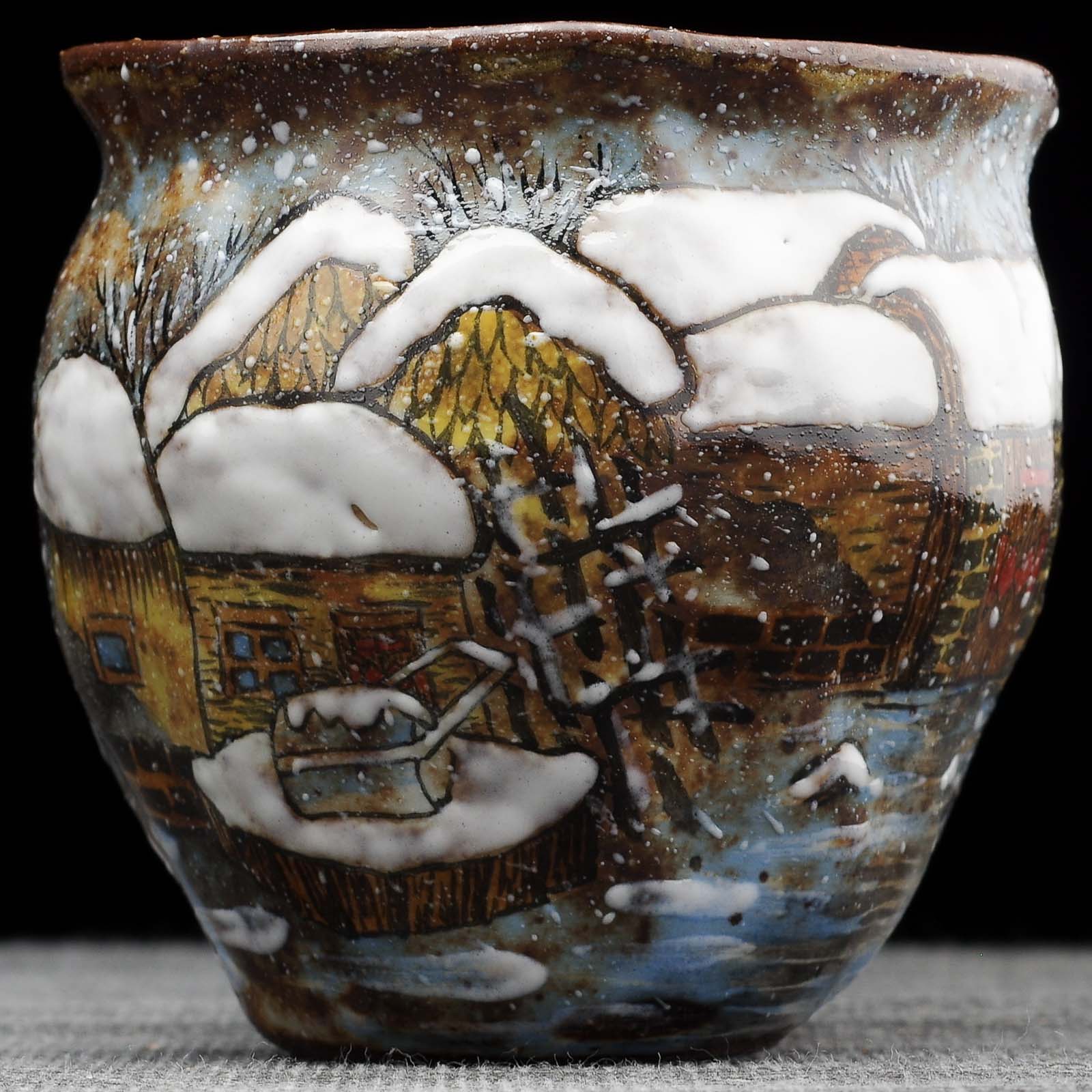 Пиала 105мл "Зима", керамика из Цзиндечжень, Цзе Чжицзюнь (404867)-