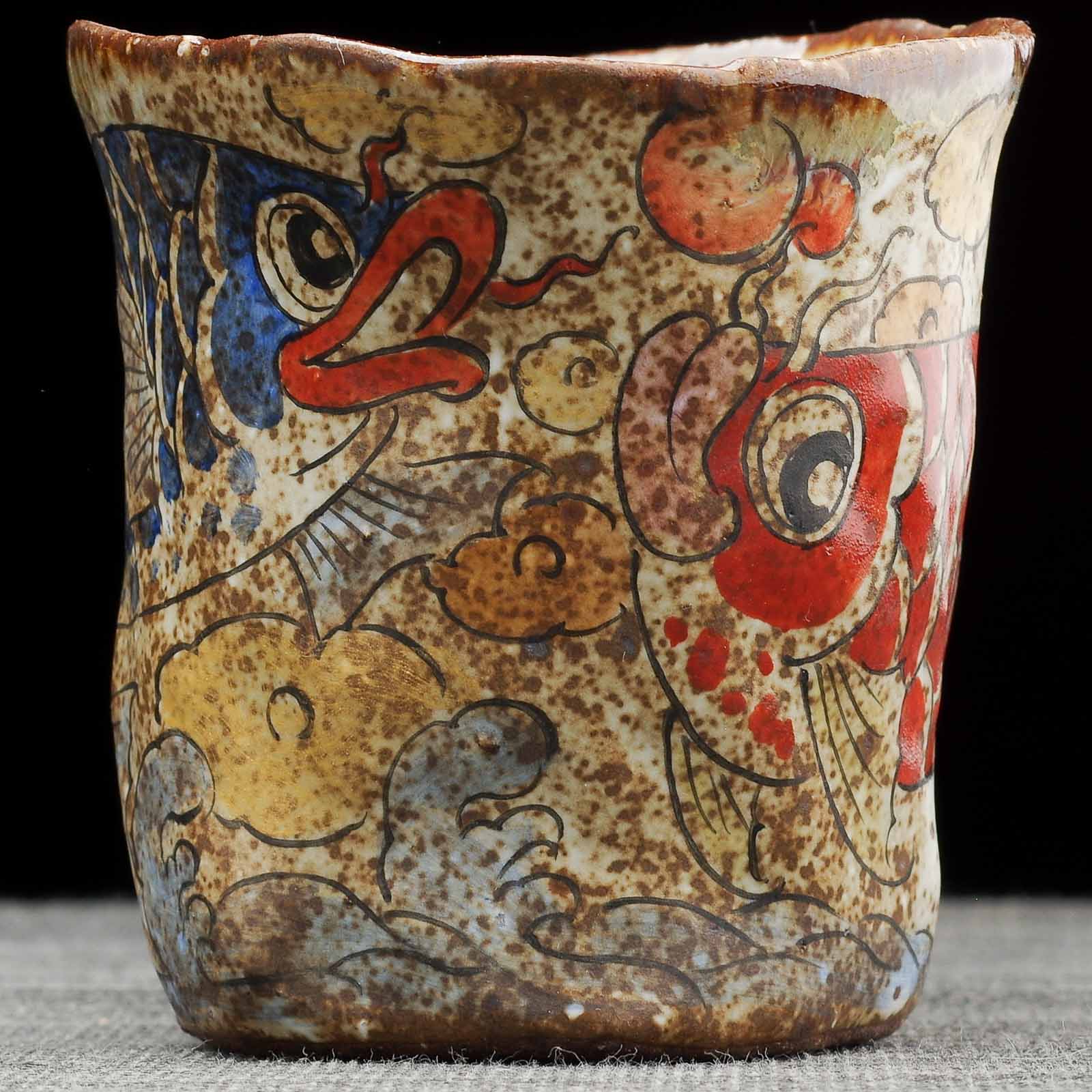 Пиала 95мл "Рыбы Арованы", керамика из Цзиндечжень, Цзе Чжицзюнь (404928)-