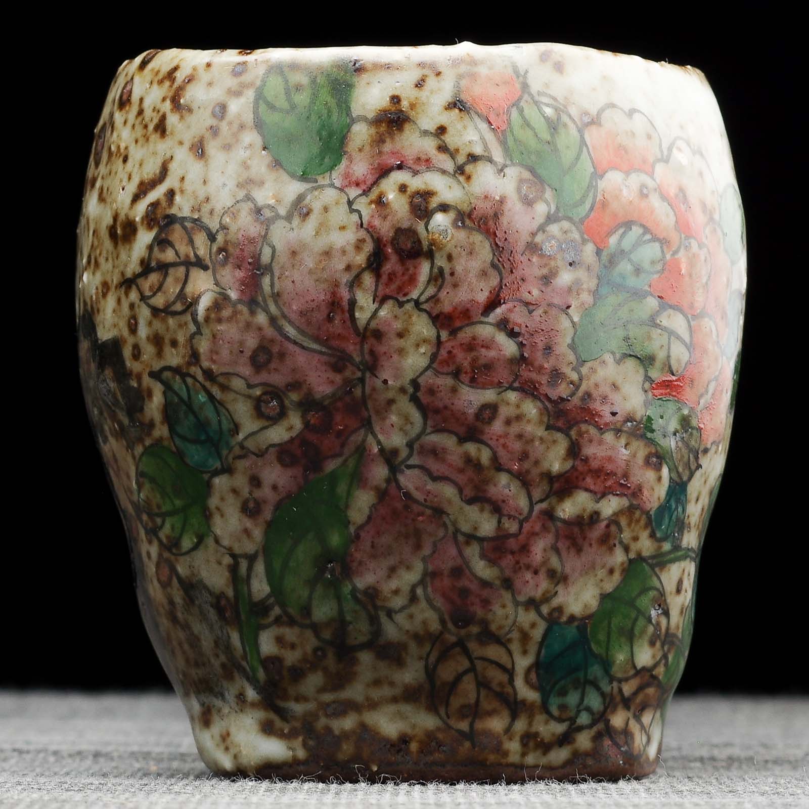 Пиала 105мл "Пионы", керамика из Цзиндечжень, Цзе Чжицзюнь (404933)-