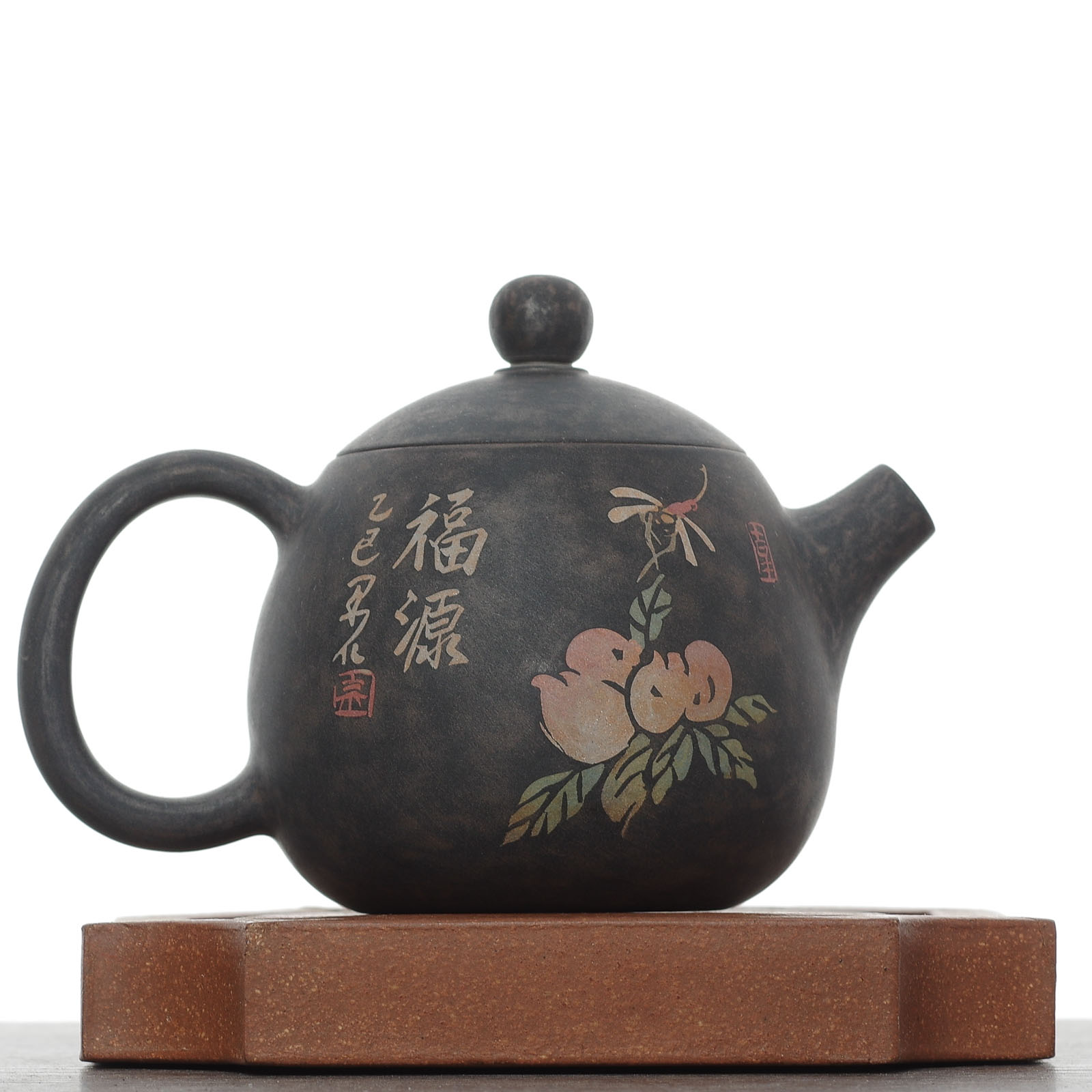 Чайник 100мл "Персики", цзяньшуйская керамика (791455)-