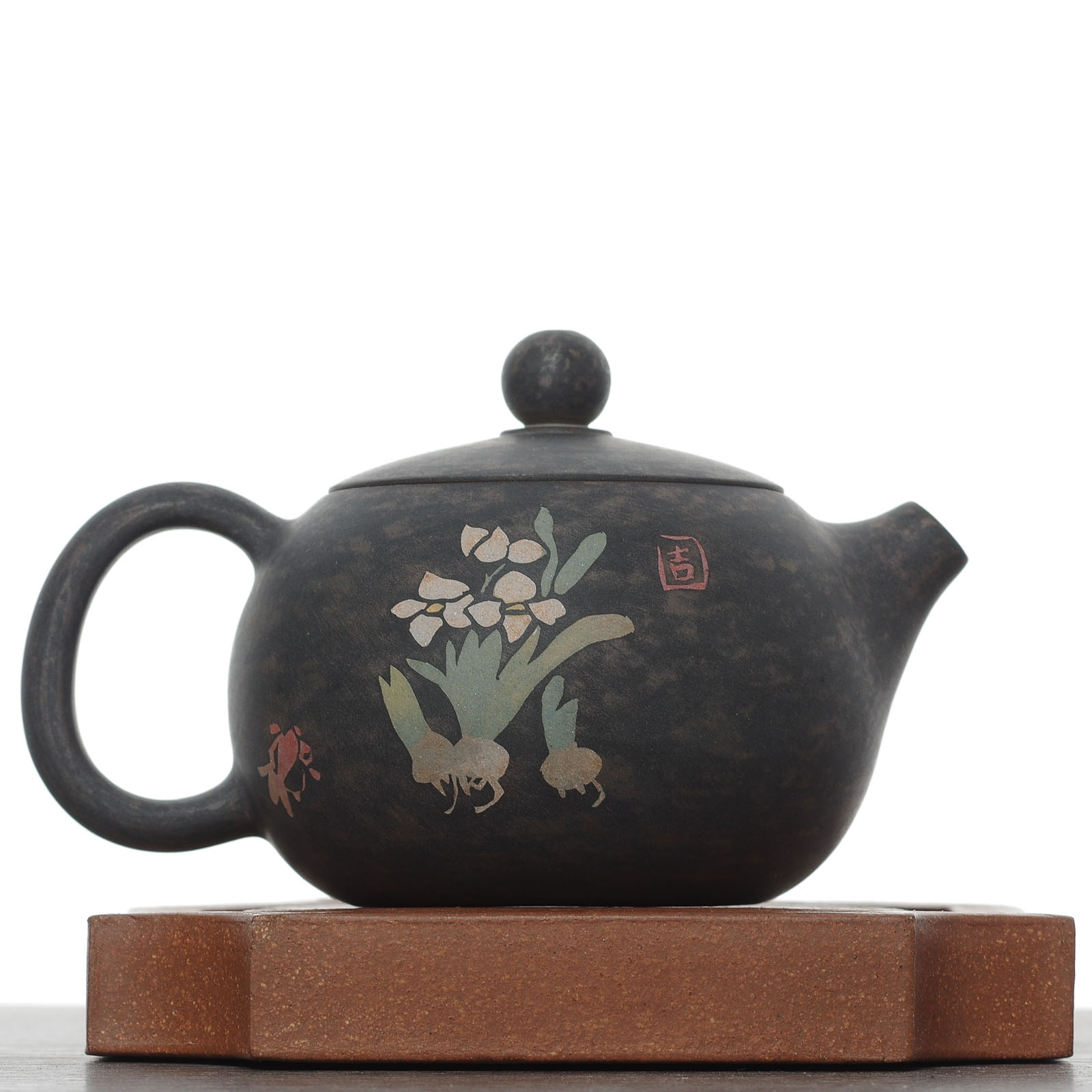 Чайник 95мл "Цветы", цзяньшуйская керамика (791461)-