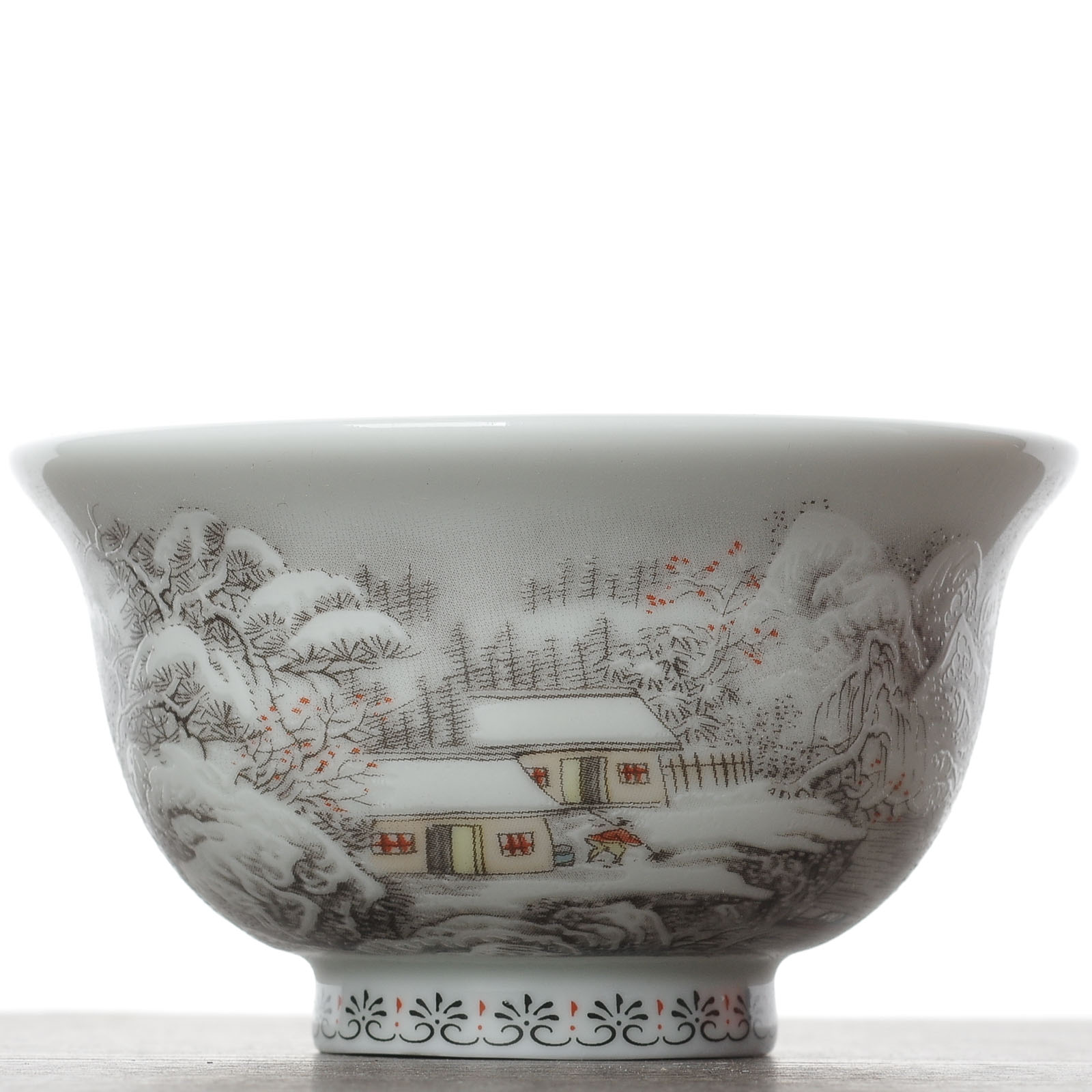 Пиала 125мл "Зима", фарфор, шелкография (54714)-