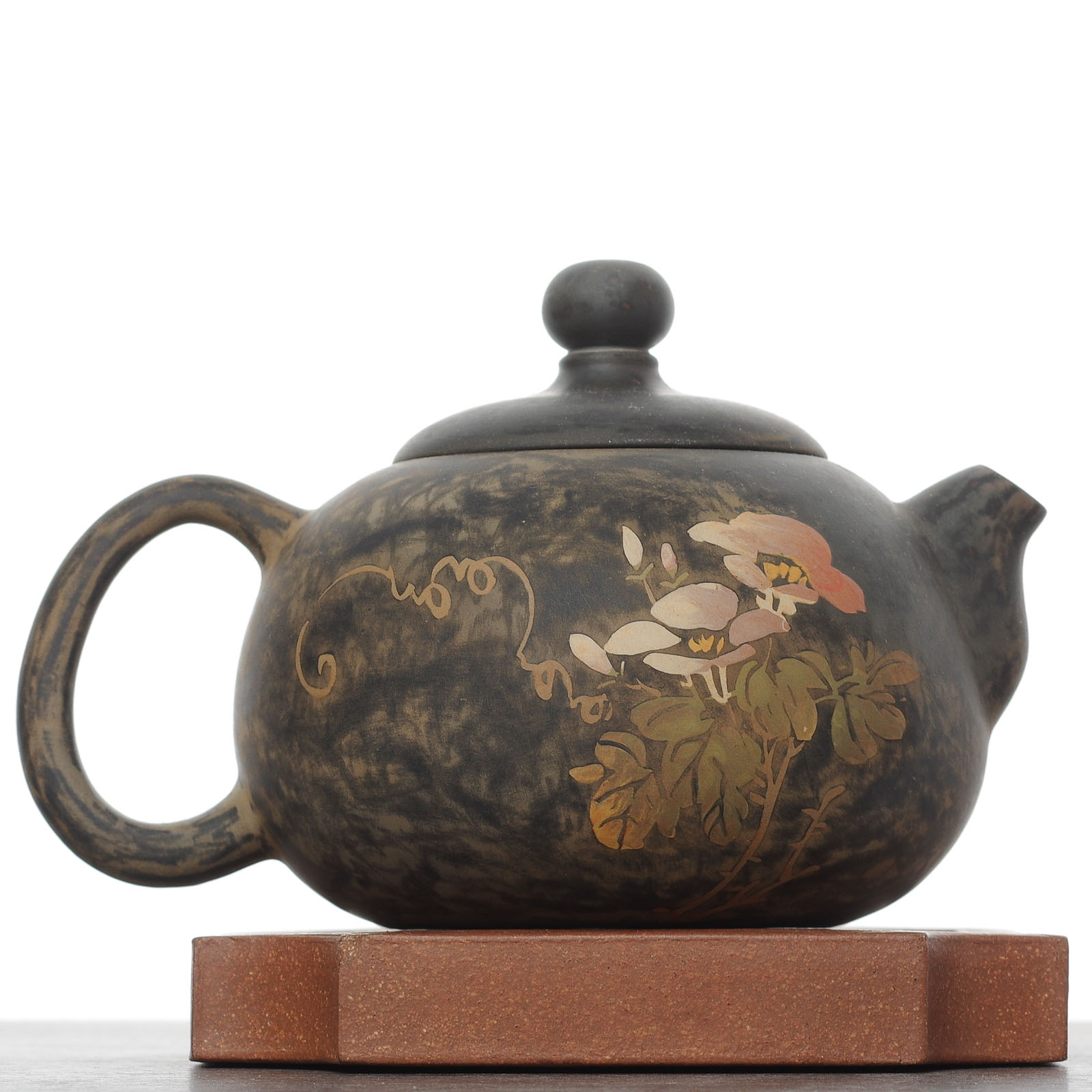 Чайник 225мл "Цветы", цзяньшуйская керамика, мастер Чжан Сянфэн (791494)-