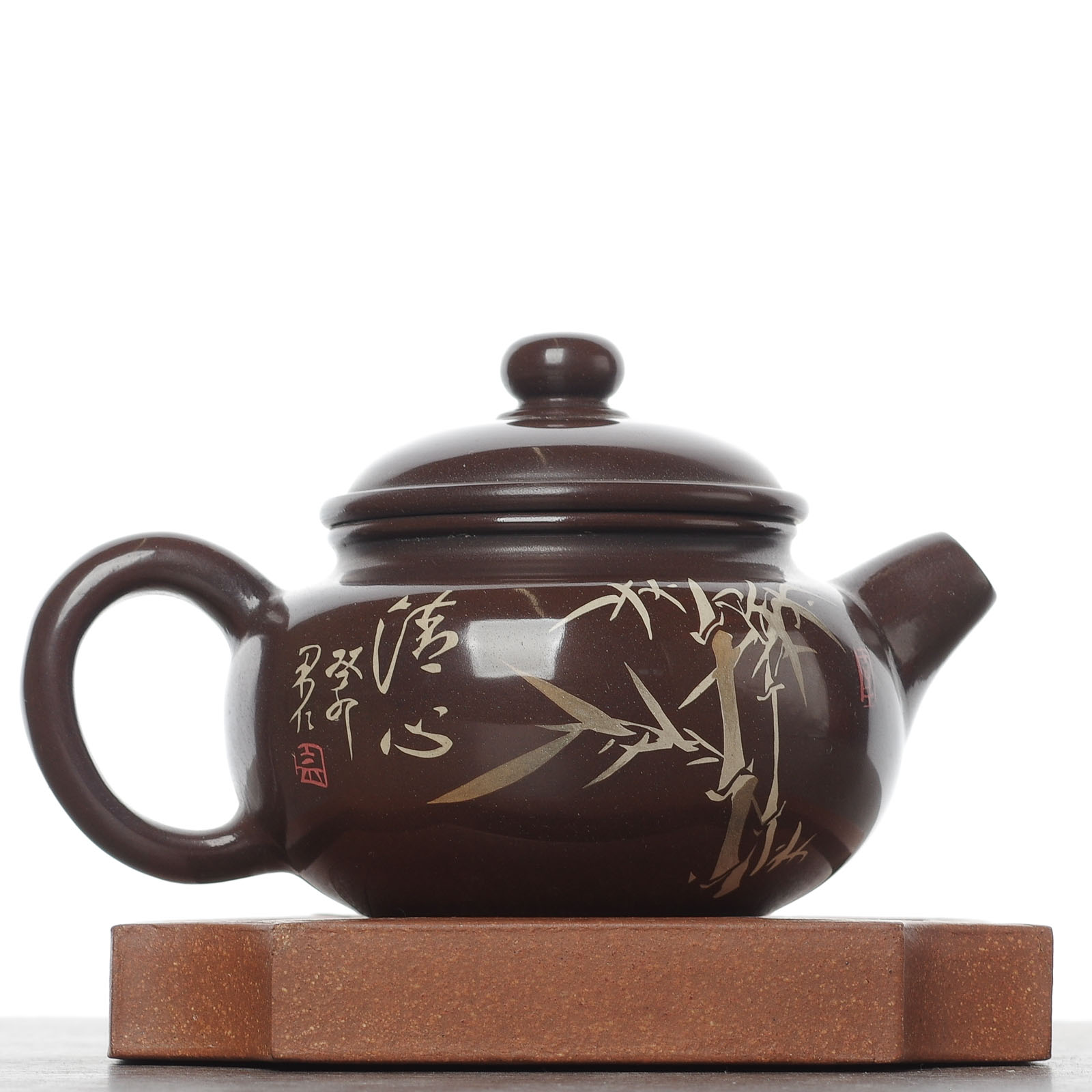 Чайник 115мл "Бамбук", цзяньшуйская керамика, мастер Чжан Сянфэн (791561)-