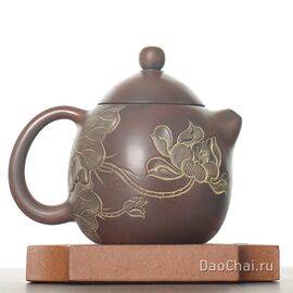 Чайник 125 мл «Лотос», циньчжоуская керамика (78029)-