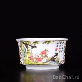 Пиалы 70мл "Цветы и птицы"-